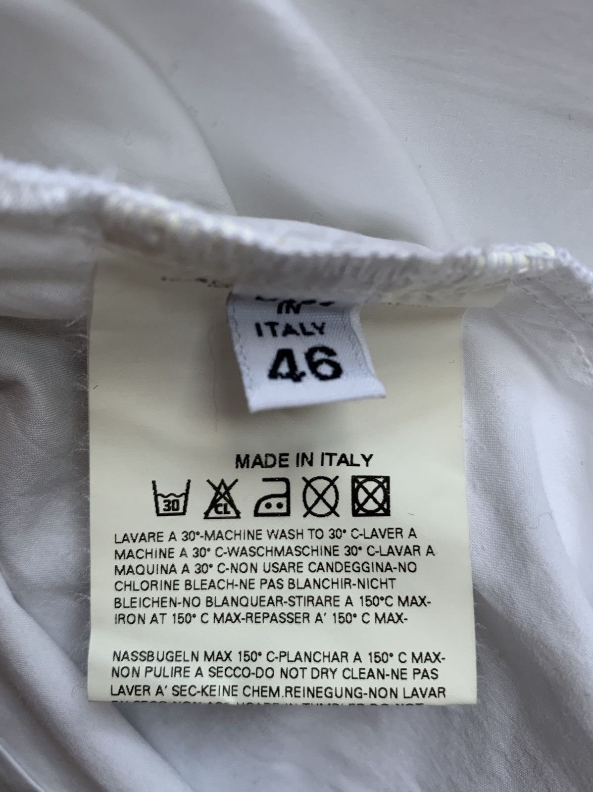 Maison Margiela MAISON MARGIELA WHITE LONG SLEEVE MEDIUM WEIGHT SHIRT Size US S / EU 44-46 / 1 - 5 Thumbnail