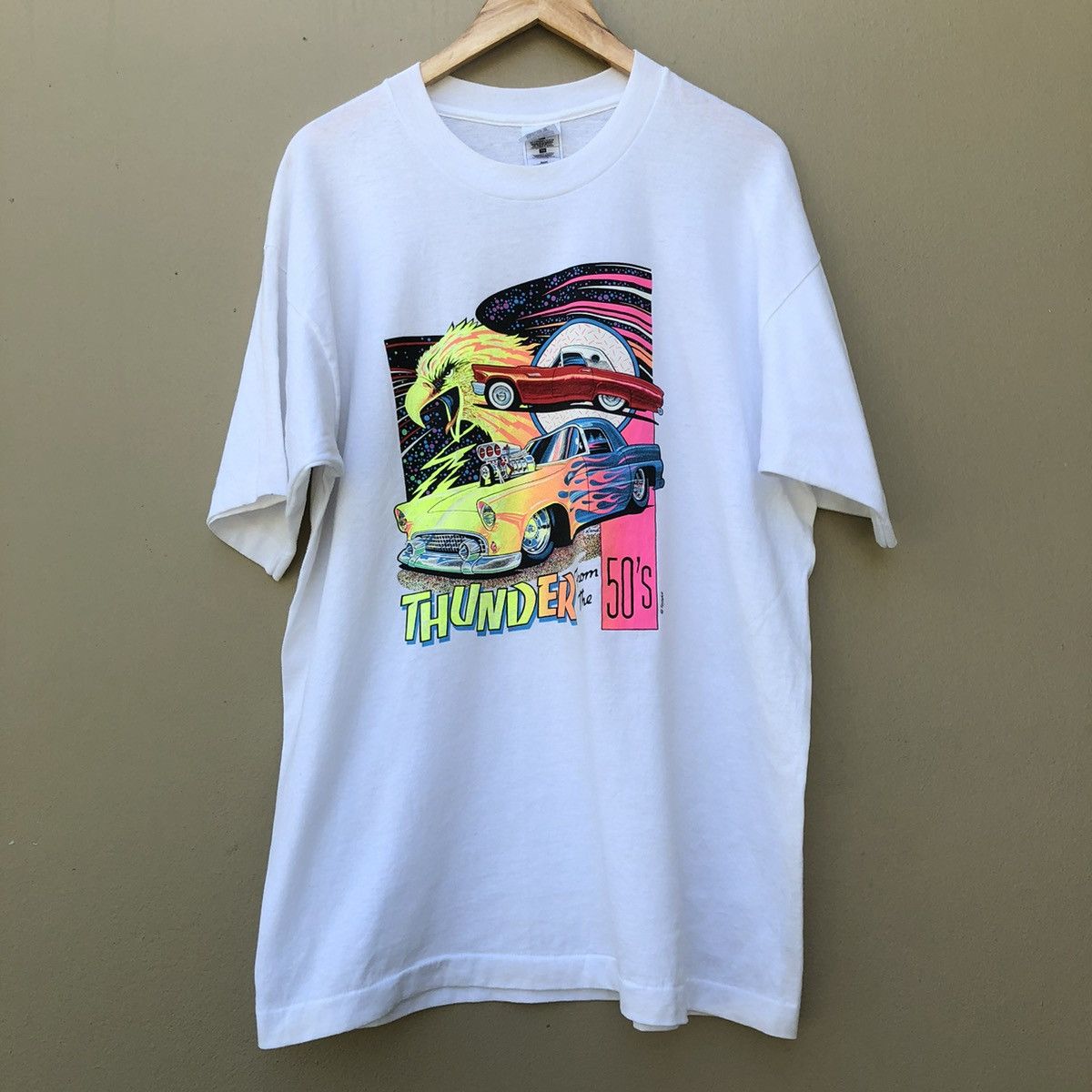 Vintage Vintage car 90s t shirt Size US XL / EU 56 / 4 - 1 Thumbnail