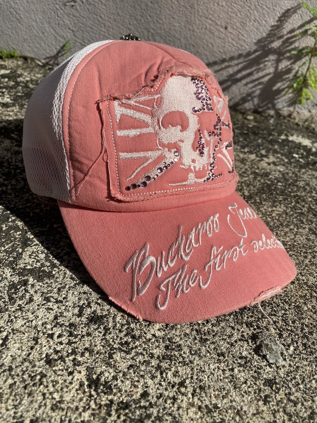 Japanese Brand Buckaroo Jeans Ripoff Chrome Hearts Pink Trucker Cap Size ONE SIZE - 13 Thumbnail
