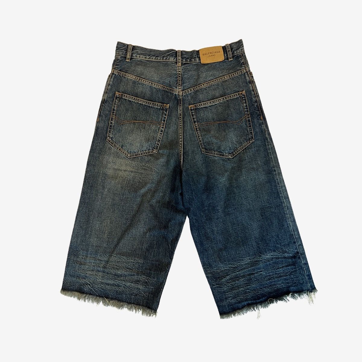 Balenciaga *1260MSRP* Balenciaga Denim Shorts JORTS Sz. L Size US 36 / EU 52 - 2 Thumbnail