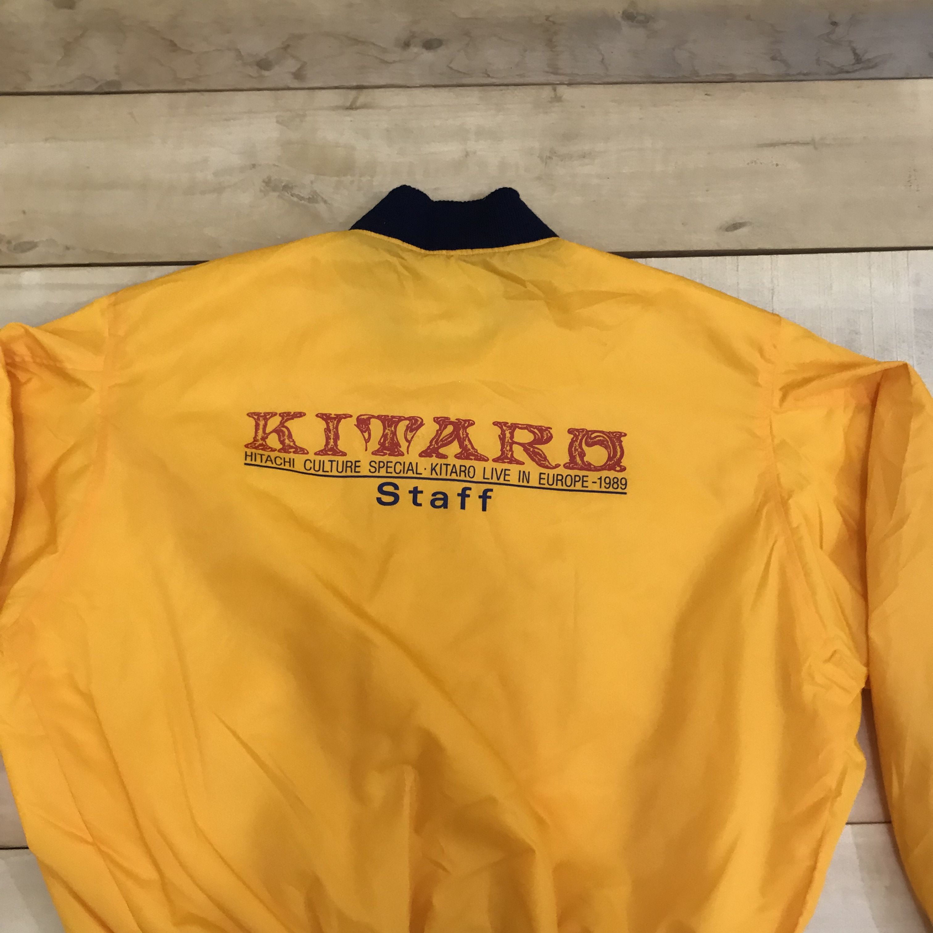 Band Tees × Vintage Z329 VTG KITARO TOUR 89 HITACHI CULTURE VARSITY JACKET Size US L / EU 52-54 / 3 - 2 Thumbnail