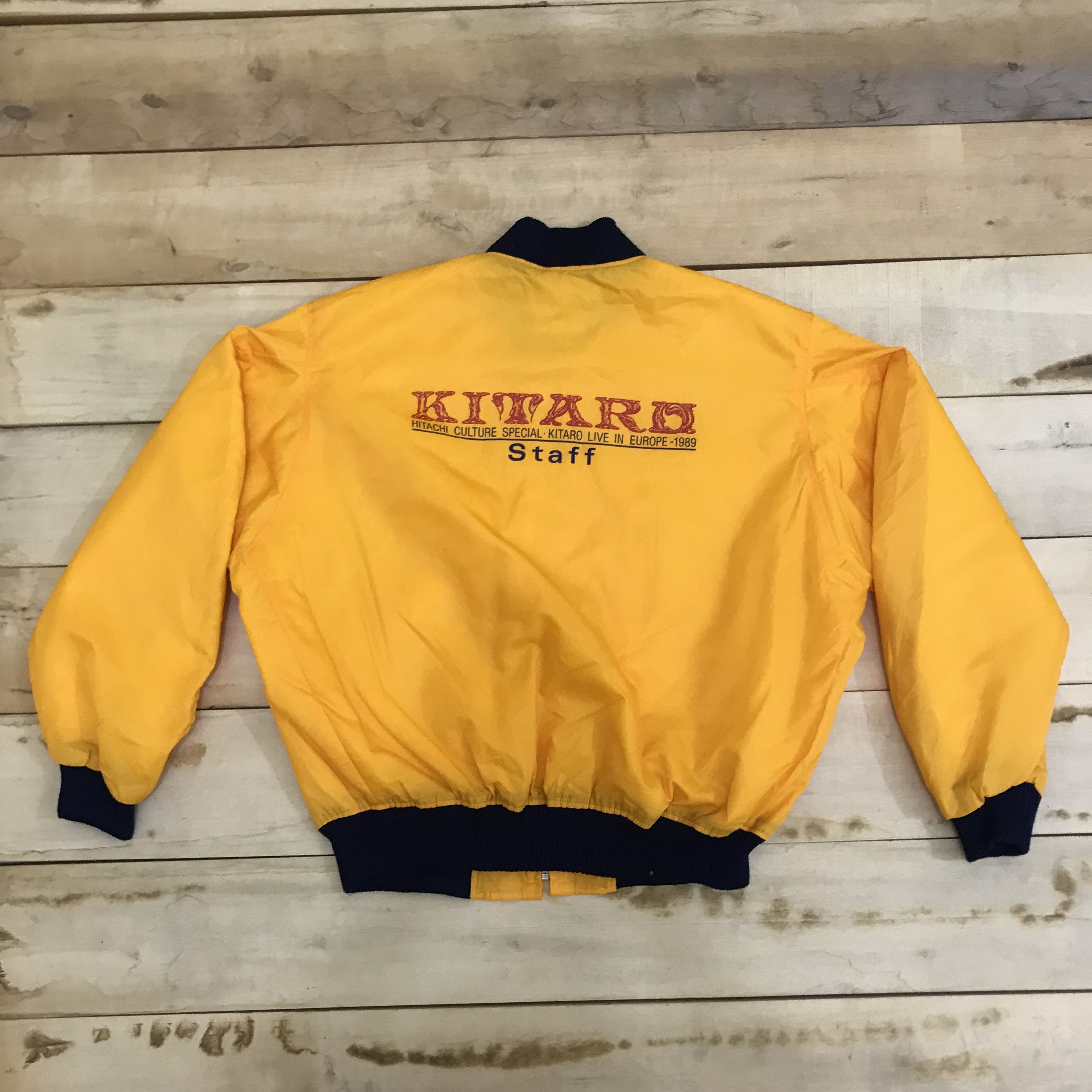 Band Tees × Vintage Z329 VTG KITARO TOUR 89 HITACHI CULTURE VARSITY JACKET Size US L / EU 52-54 / 3 - 1 Thumbnail