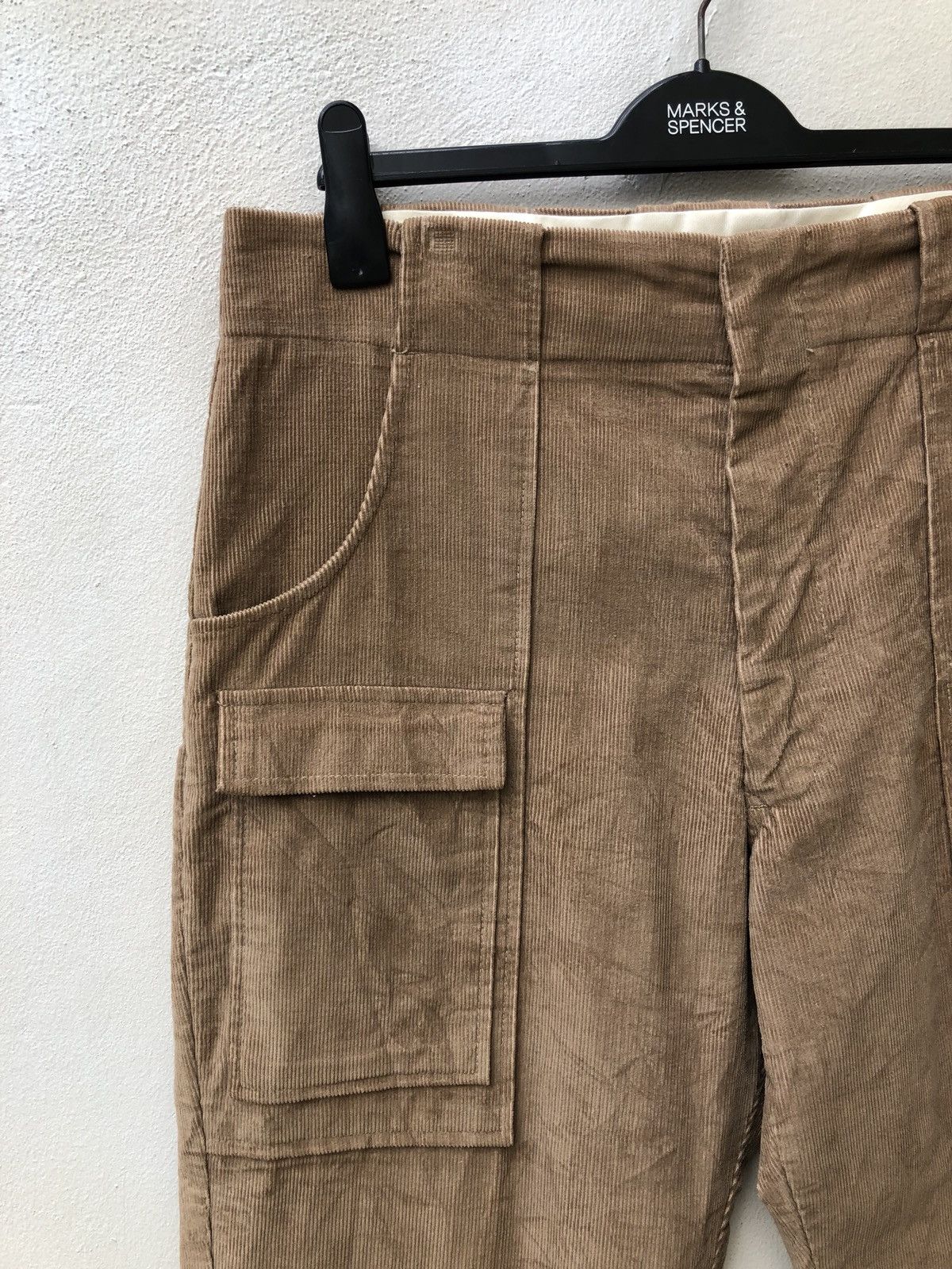 Vintage 70s Robert Kirk Cargo Corduroy Trouser Pant Size US 36 / EU 52 - 2 Thumbnail