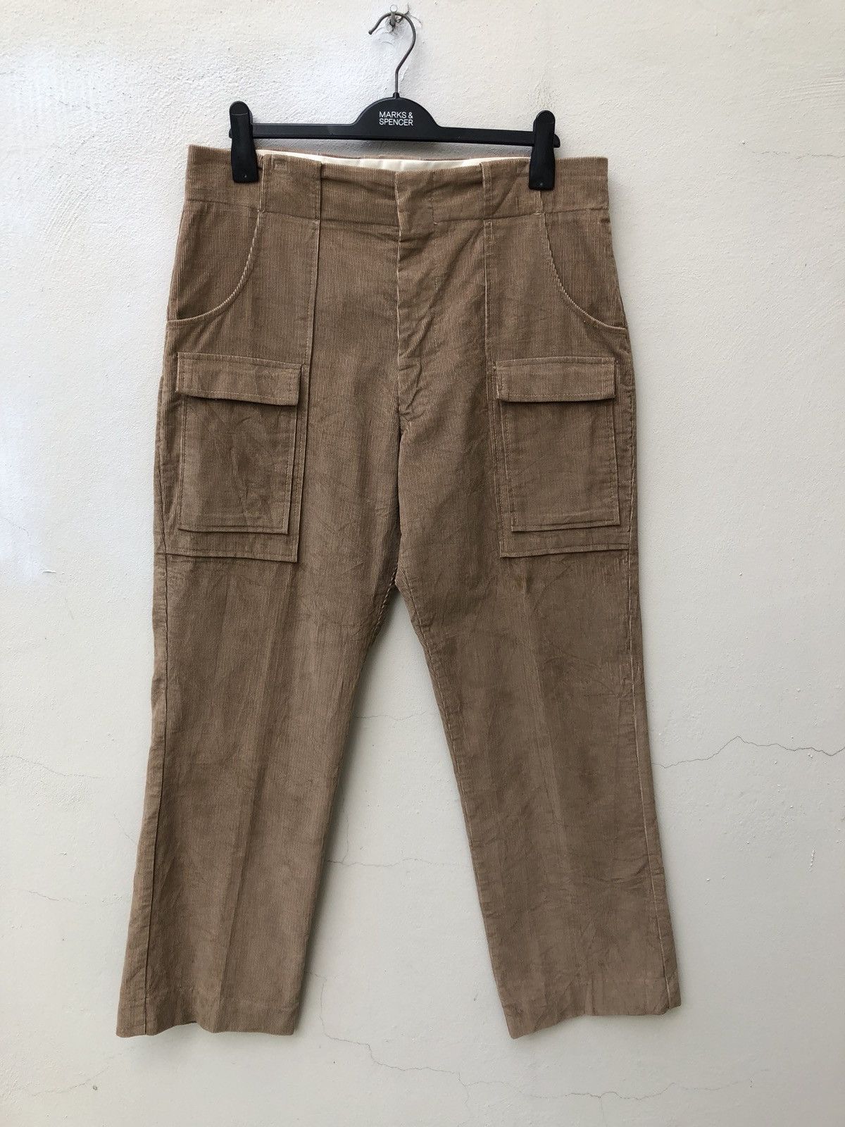image of Vintage 70's Robert Kirk Cargo Corduroy Trouser Pant in Brown, Men's (Size 36)
