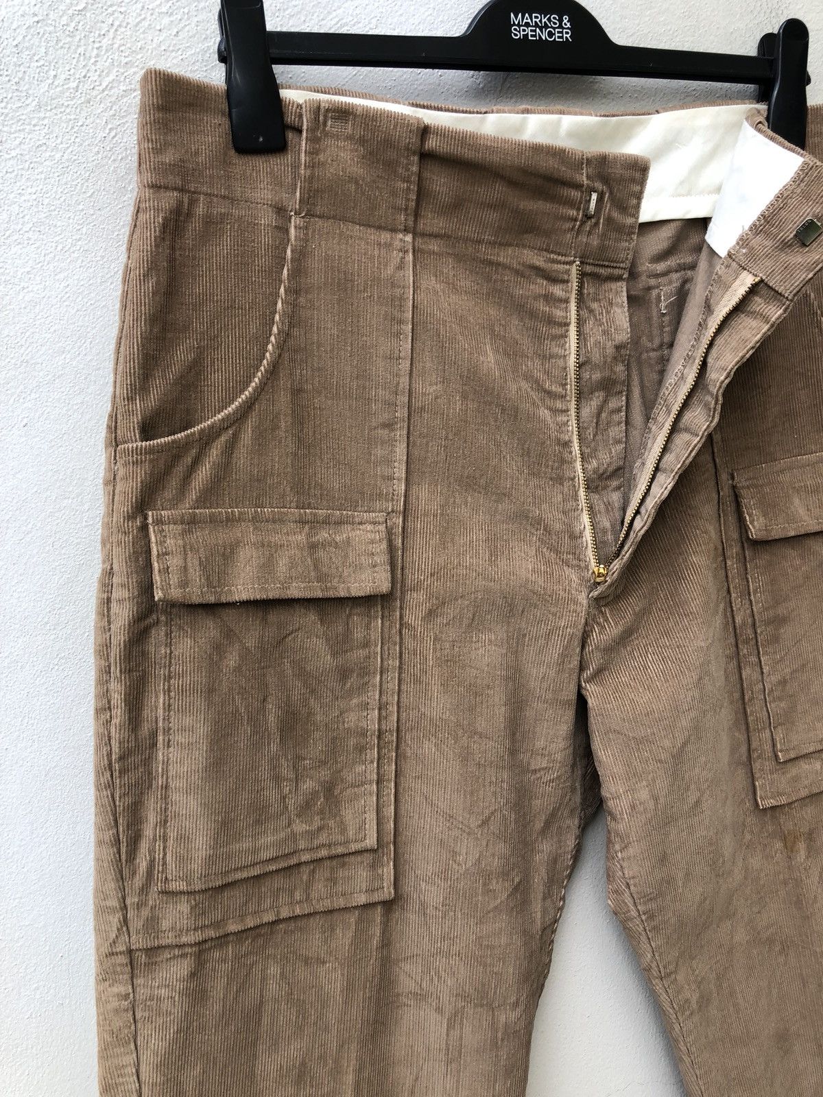 Vintage 70s Robert Kirk Cargo Corduroy Trouser Pant Size US 36 / EU 52 - 5 Thumbnail