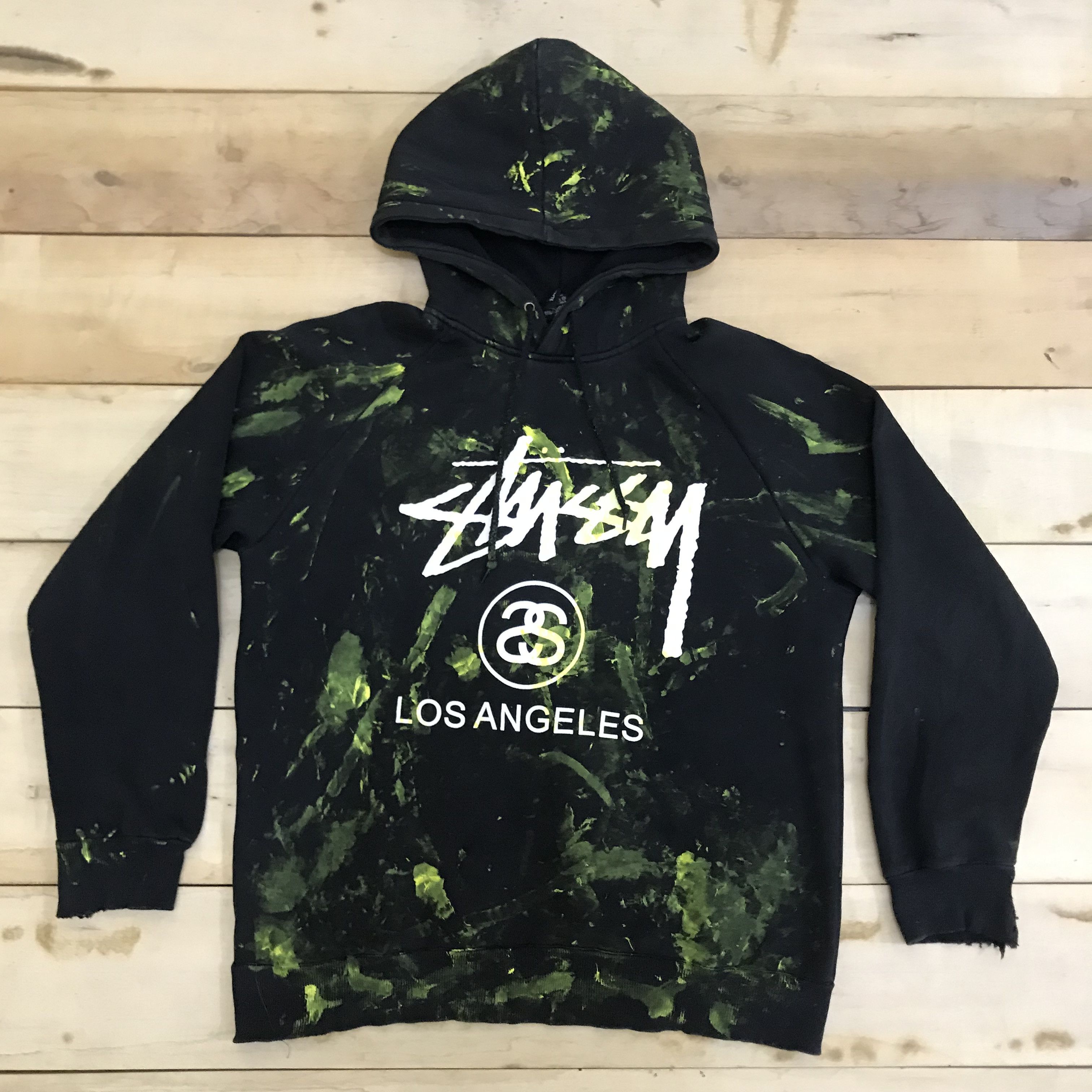 Stussy × Vintage Z340 STUSSY BIG LOGO DESTROYED PAINTED WORKWEAR SWEATSHIRTS Size US L / EU 52-54 / 3 - 1 Thumbnail