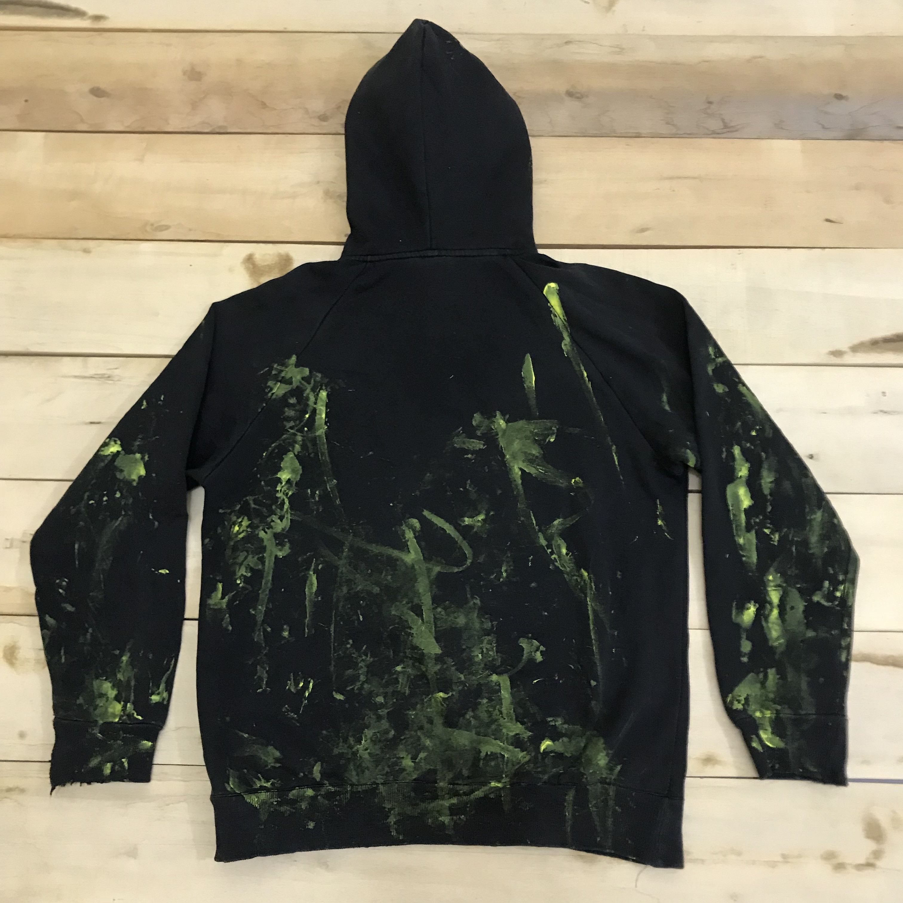 Stussy × Vintage Z340 STUSSY BIG LOGO DESTROYED PAINTED WORKWEAR SWEATSHIRTS Size US L / EU 52-54 / 3 - 4 Thumbnail