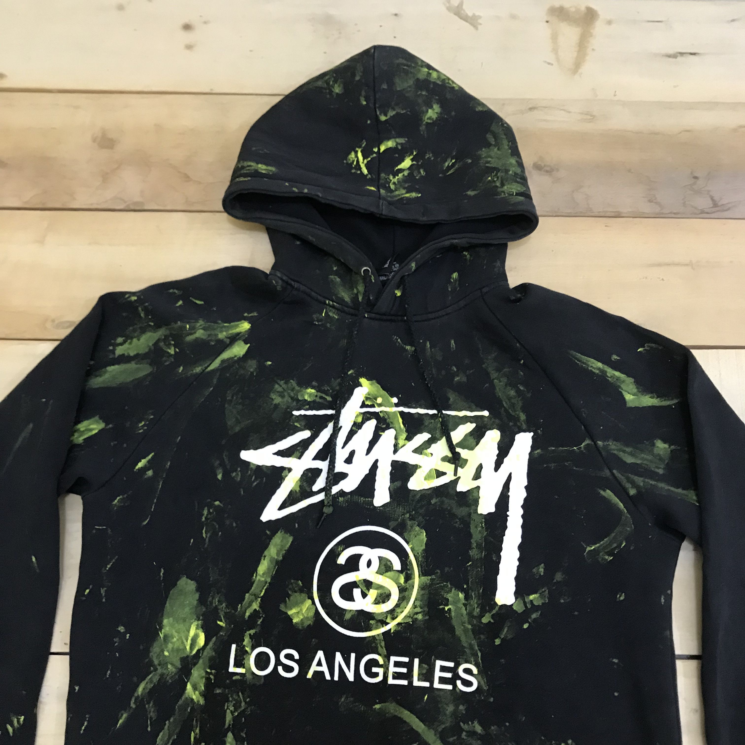 Stussy × Vintage Z340 STUSSY BIG LOGO DESTROYED PAINTED WORKWEAR SWEATSHIRTS Size US L / EU 52-54 / 3 - 2 Thumbnail