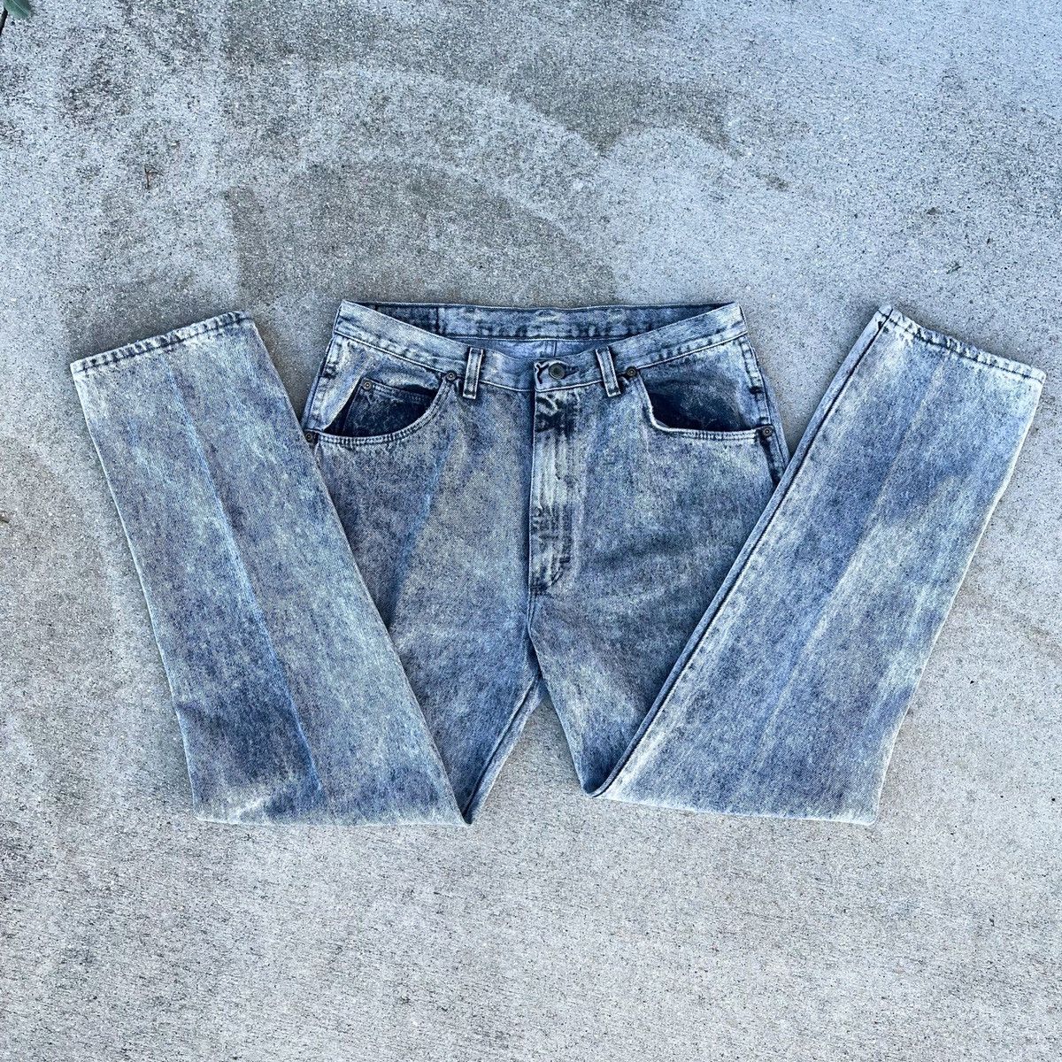 Vintage × Wrangler Vintage 90s Wrangler Grey Stonewash 36 x 32 Size US 36 / EU 52 - 6 Thumbnail
