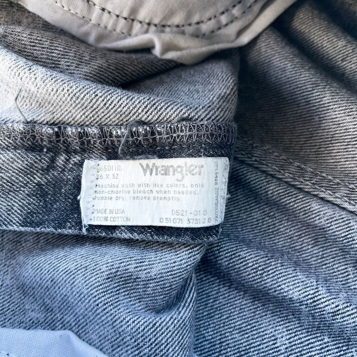 Vintage × Wrangler Vintage 90s Wrangler Grey Stonewash 36 x 32 Size US 36 / EU 52 - 5 Thumbnail