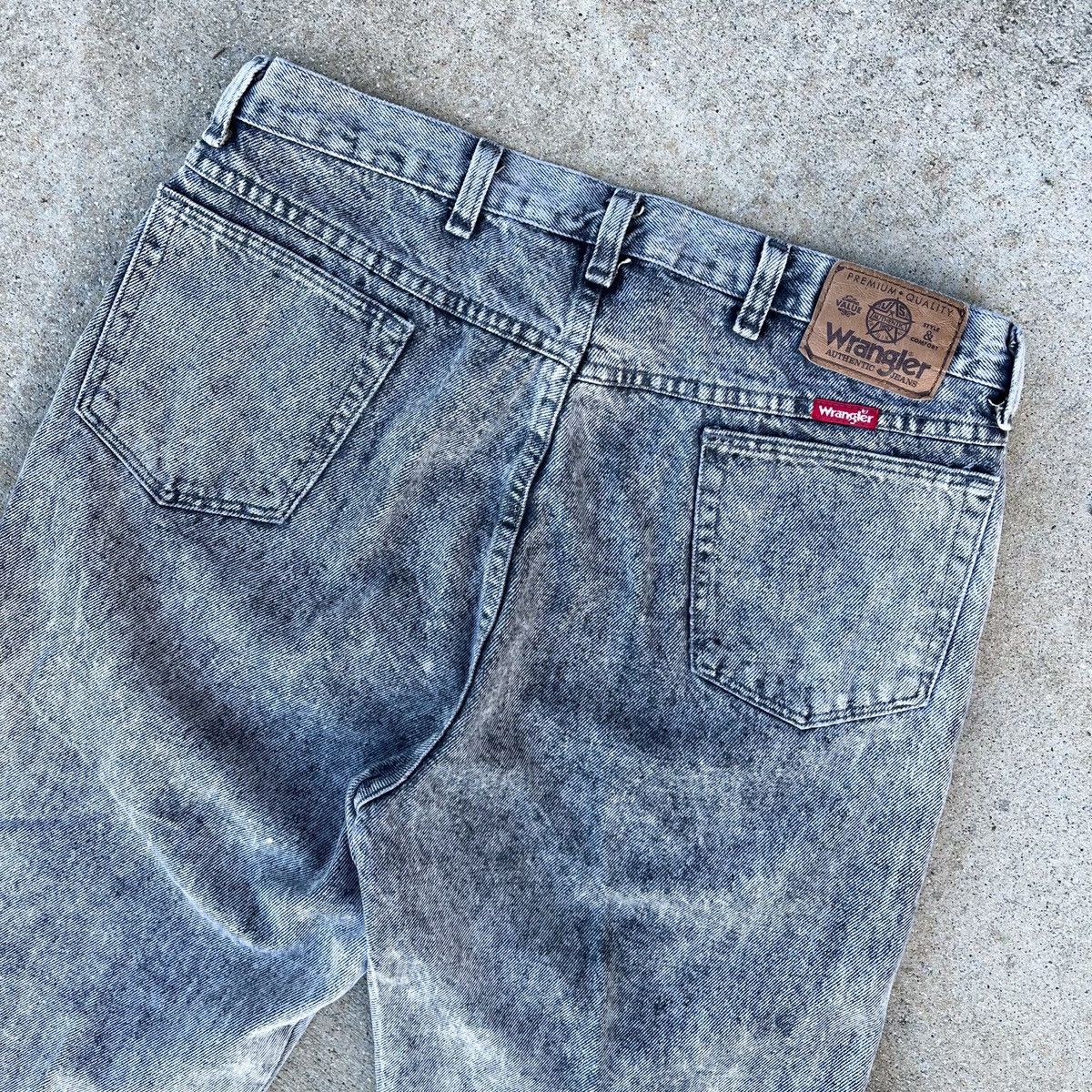 Vintage × Wrangler Vintage 90s Wrangler Grey Stonewash 36 x 32 Size US 36 / EU 52 - 4 Thumbnail