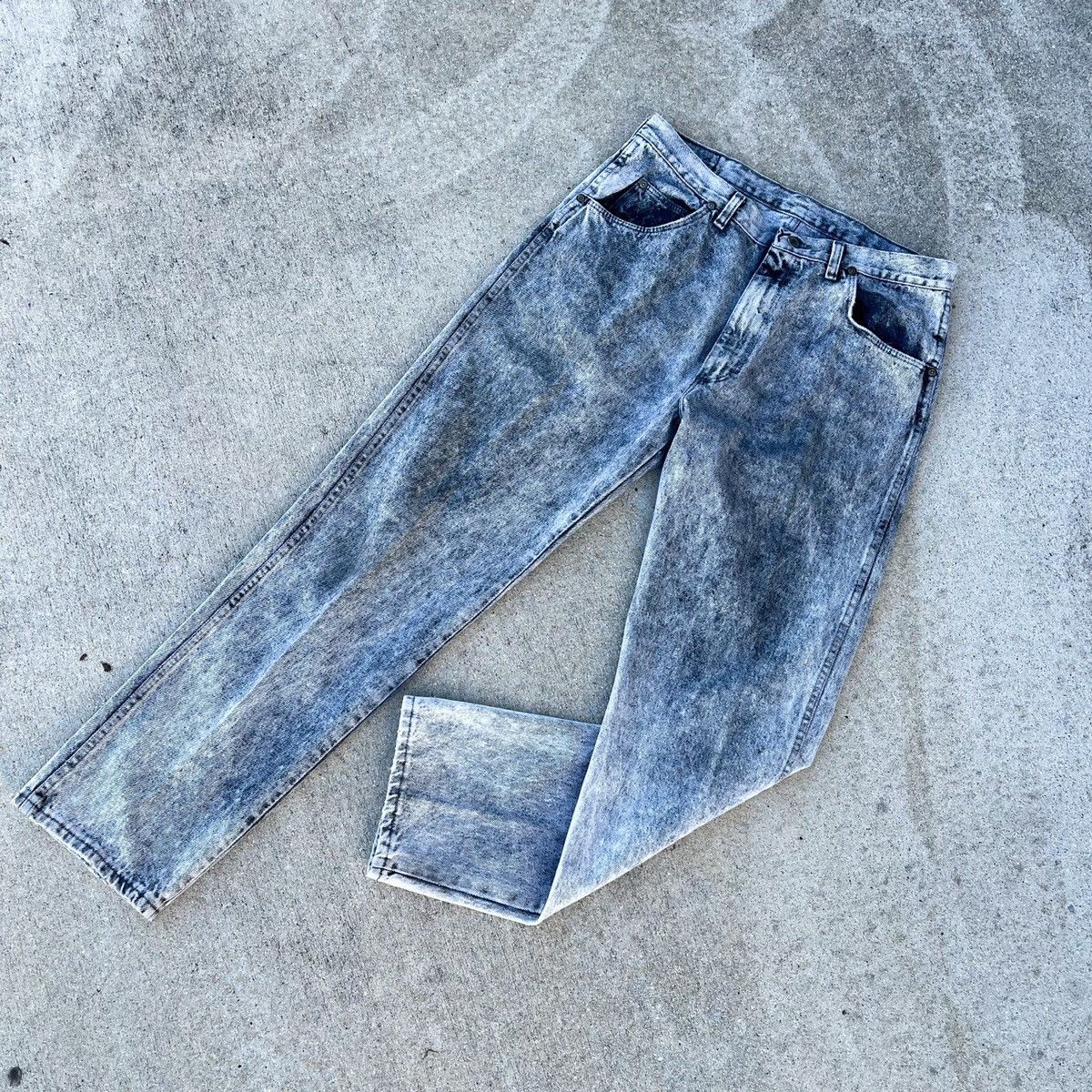 Vintage × Wrangler Vintage 90s Wrangler Grey Stonewash 36 x 32 Size US 36 / EU 52 - 9 Thumbnail