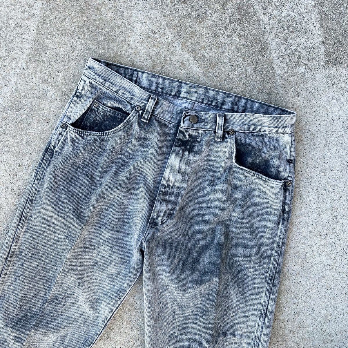 Vintage × Wrangler Vintage 90s Wrangler Grey Stonewash 36 x 32 Size US 36 / EU 52 - 3 Thumbnail