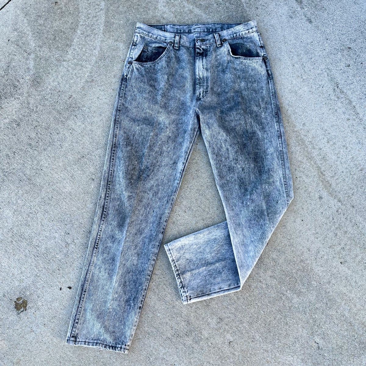 Vintage × Wrangler Vintage 90s Wrangler Grey Stonewash 36 x 32 Size US 36 / EU 52 - 1 Thumbnail