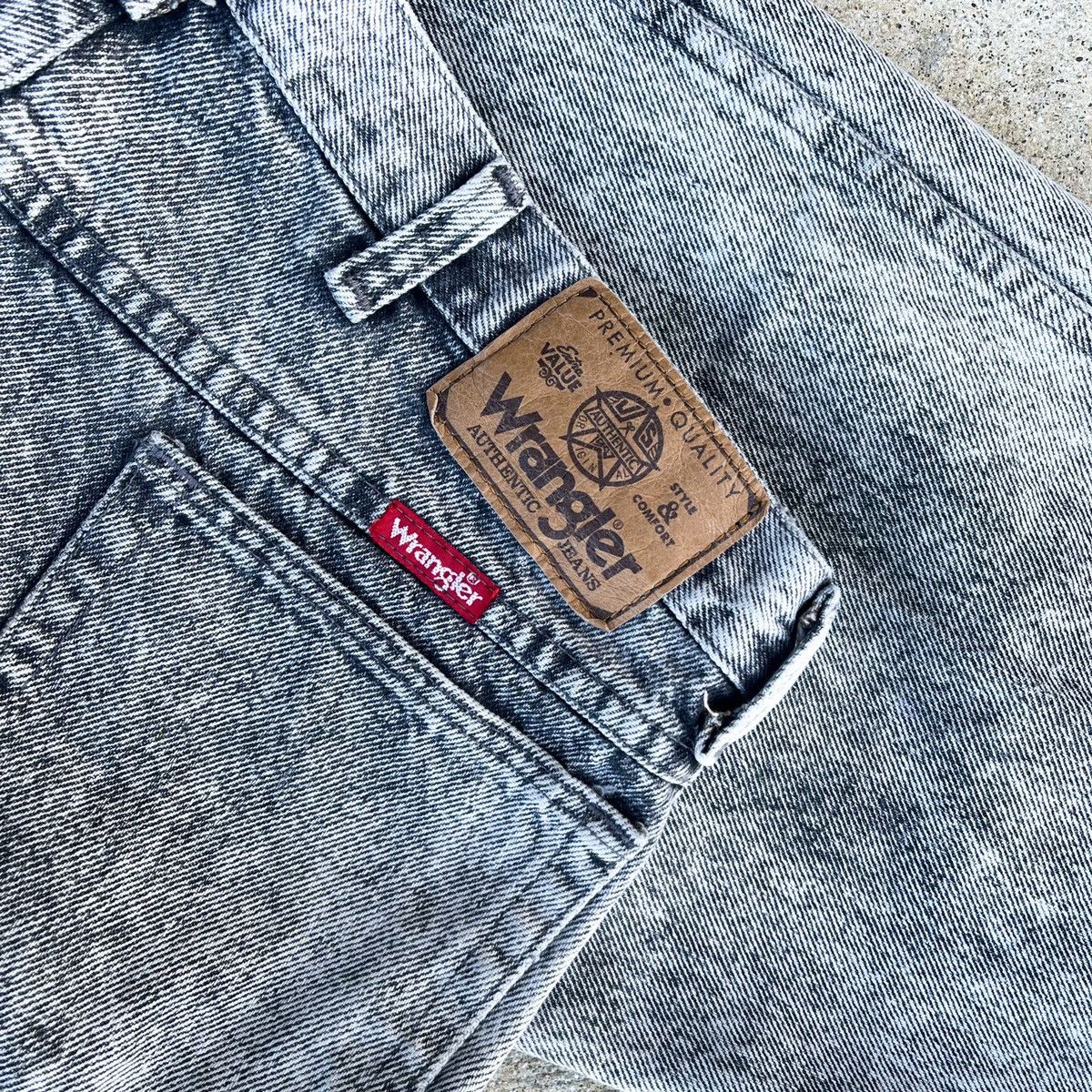Vintage × Wrangler Vintage 90s Wrangler Grey Stonewash 36 x 32 Size US 36 / EU 52 - 7 Thumbnail