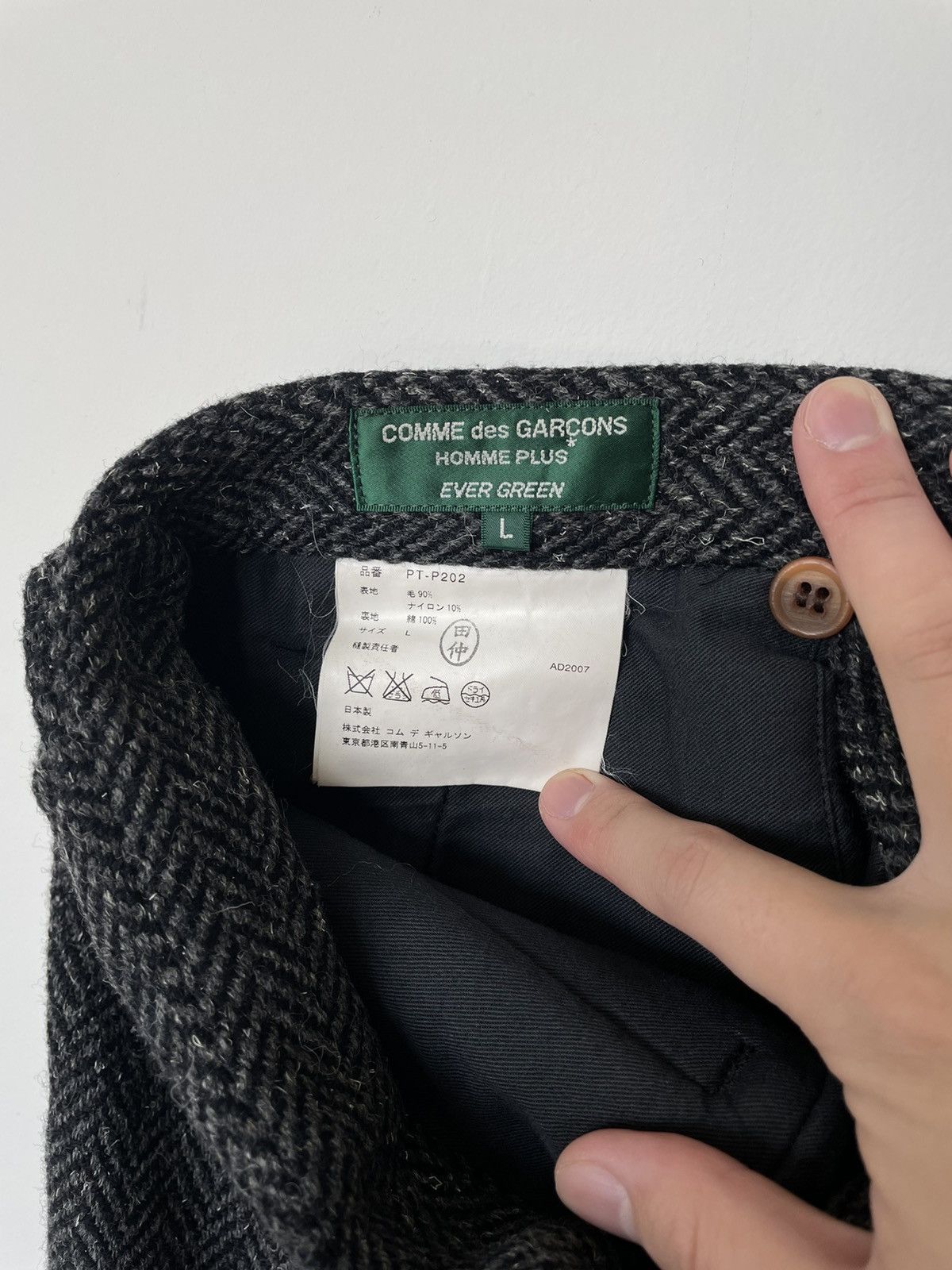 Comme des Garcons Homme Plus Wool twill pants in grey Size US 32 / EU 48 - 6 Thumbnail