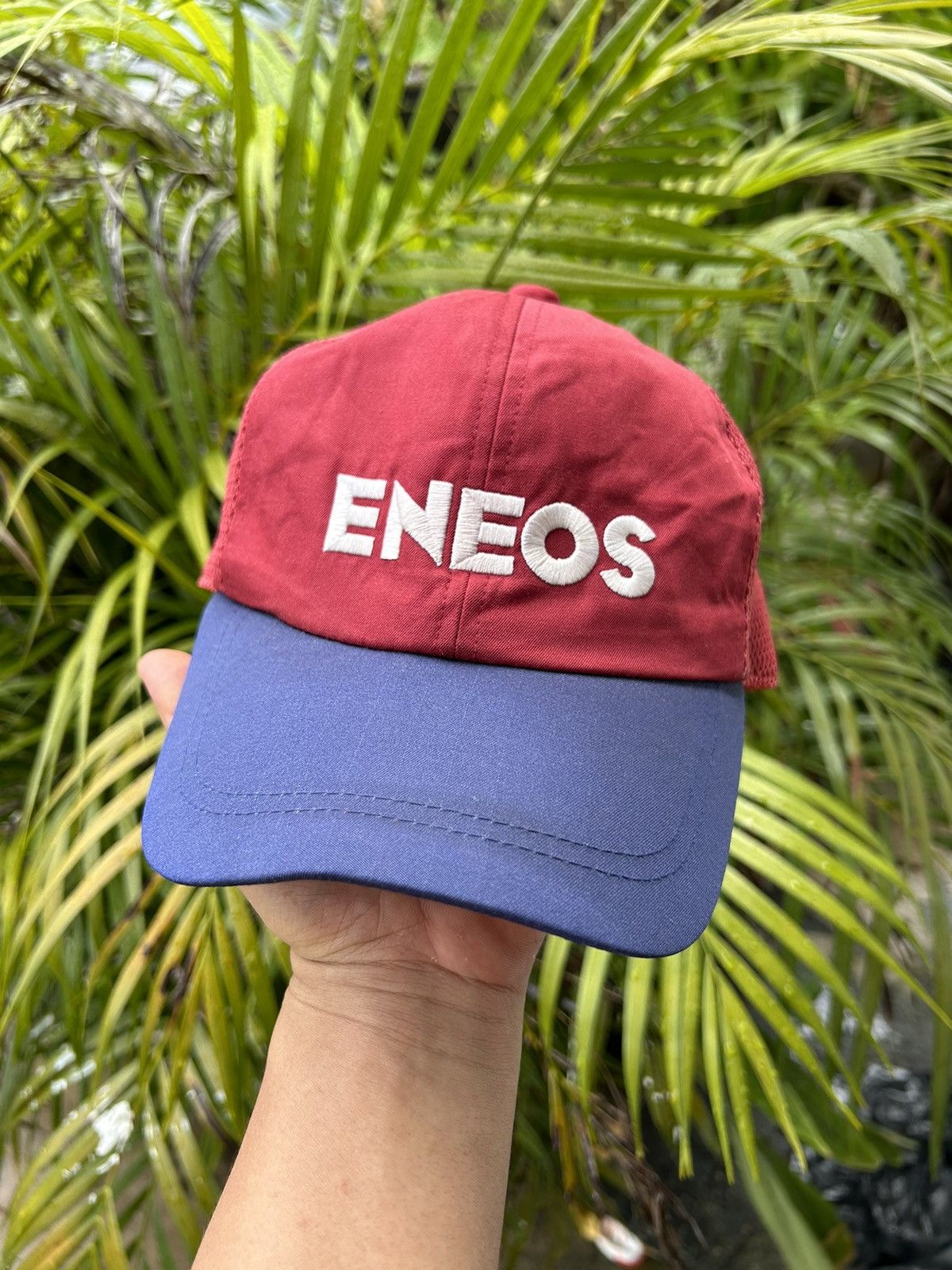 image of Moto x Racing Vintage Eneos Racing Adjustable Caps in Black Red, Men's