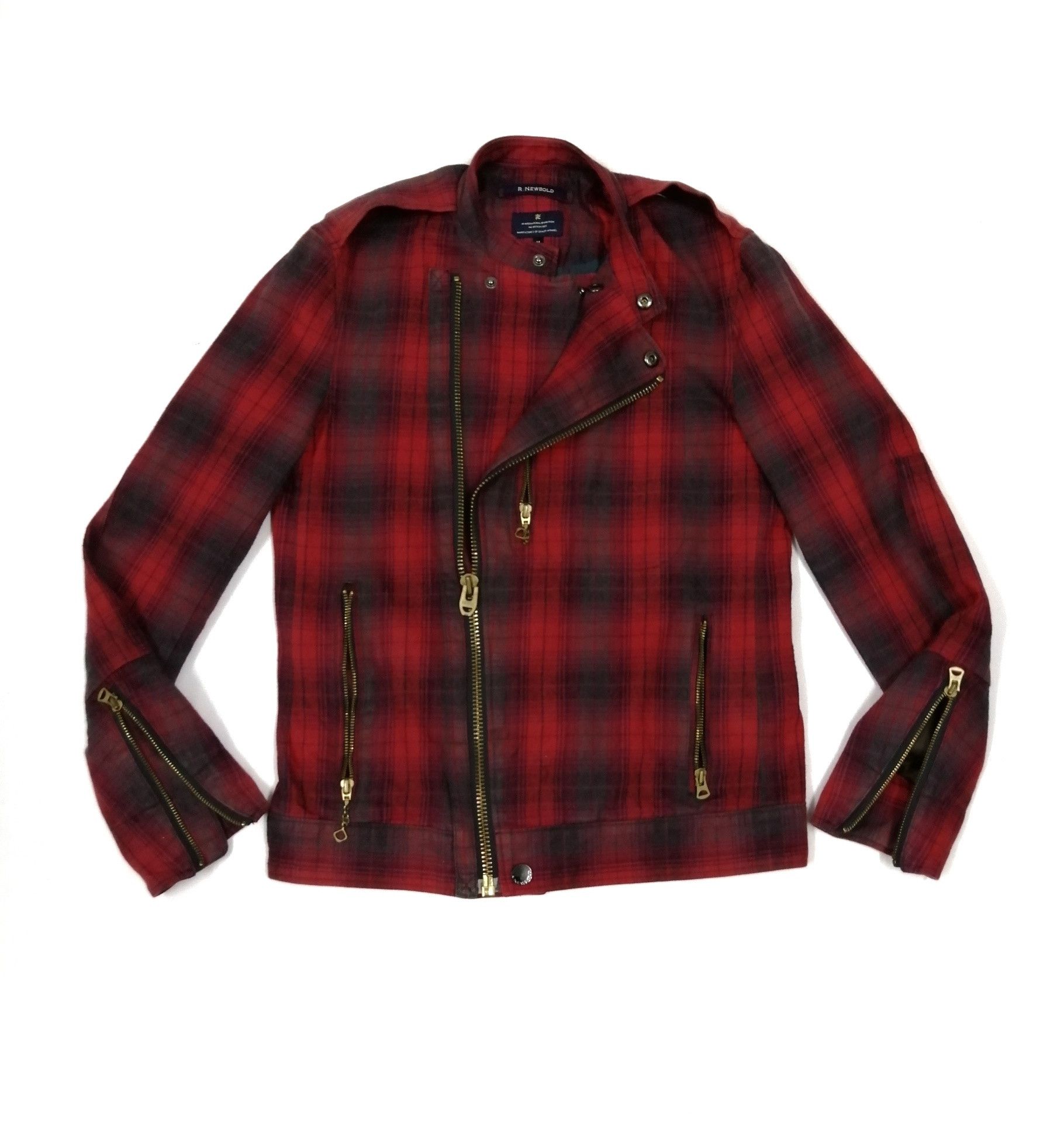 Paul Smith × R.Newbold Tartan Zipper Biker Jacket Size US M / EU 48-50 / 2 - 1 Thumbnail