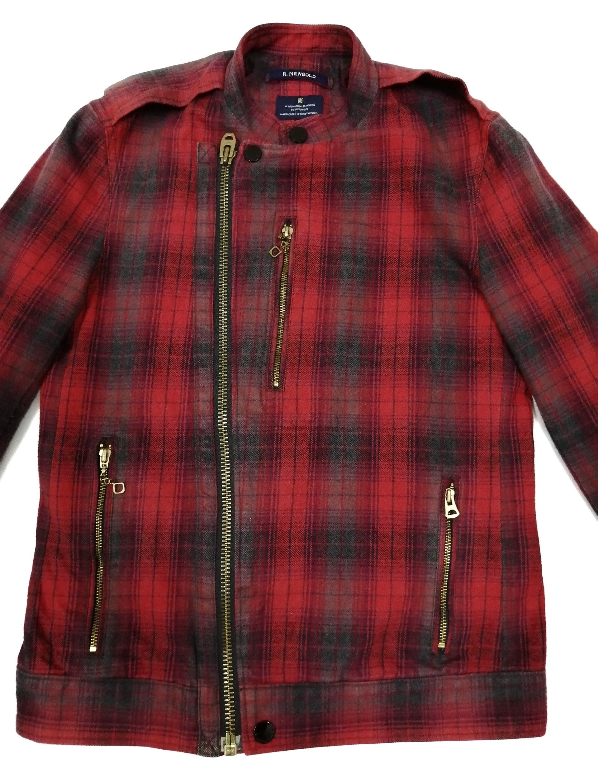 Paul Smith × R.Newbold Tartan Zipper Biker Jacket Size US M / EU 48-50 / 2 - 4 Thumbnail