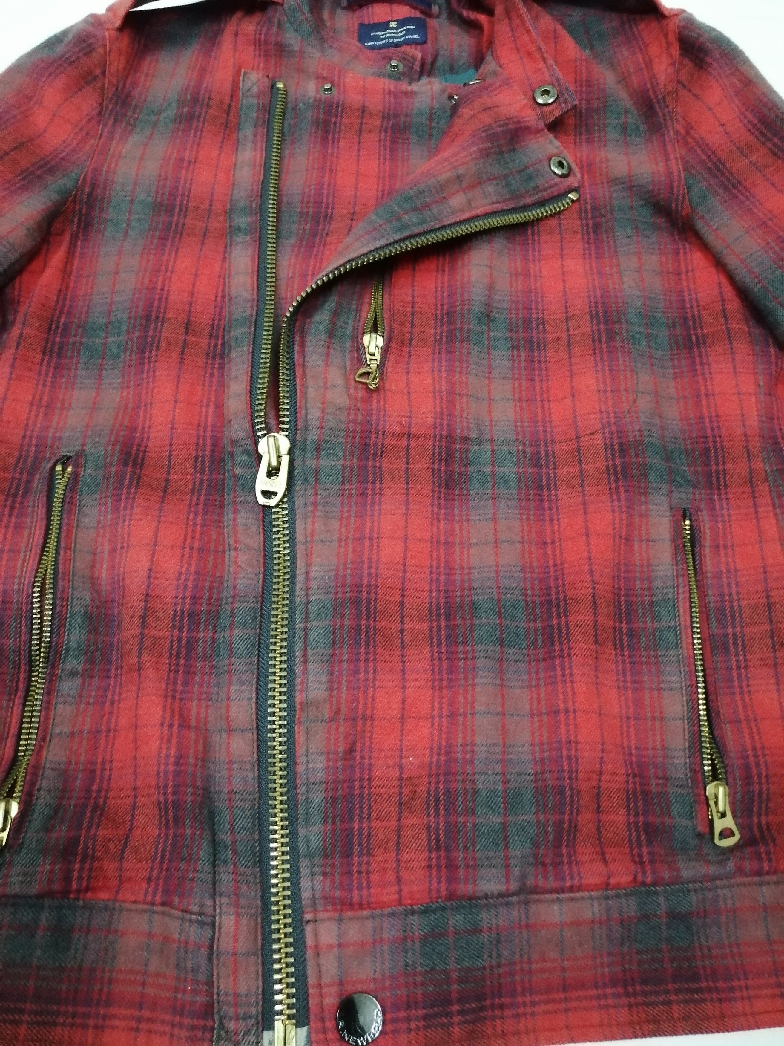 Paul Smith × R.Newbold Tartan Zipper Biker Jacket Size US M / EU 48-50 / 2 - 8 Thumbnail