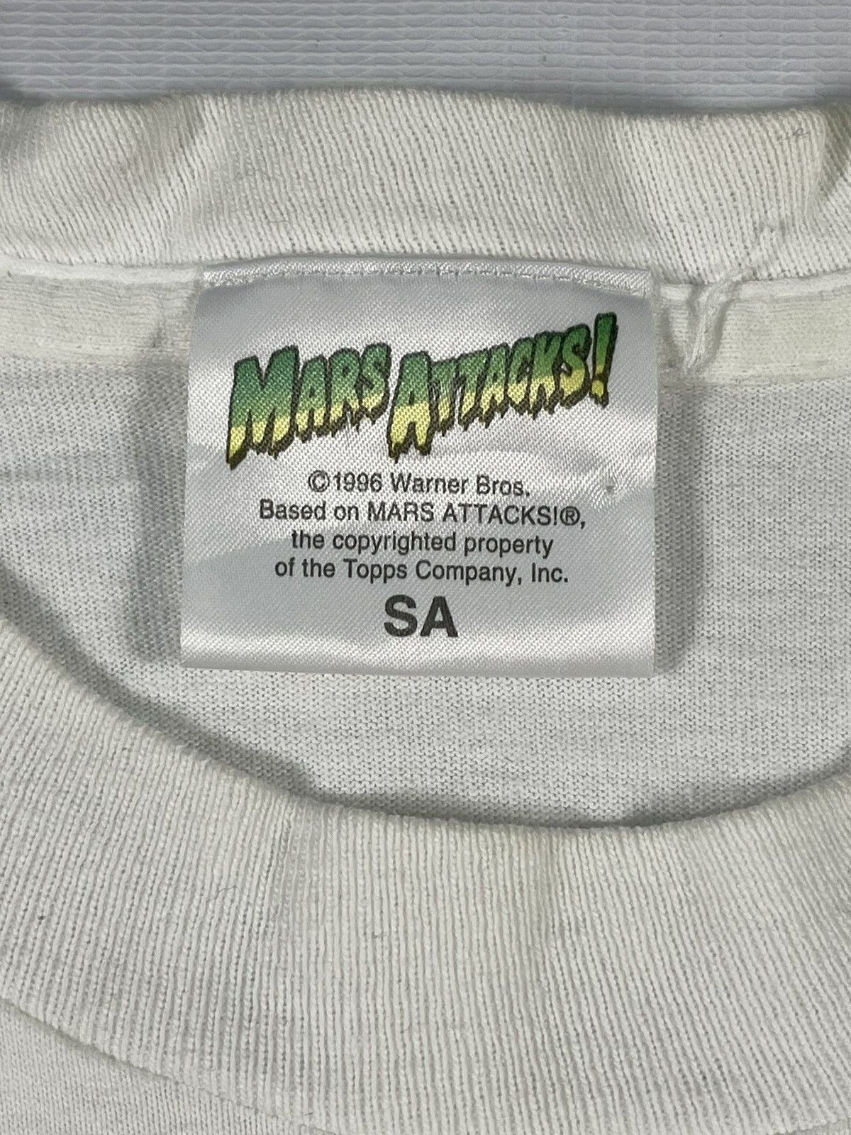 Vintage × Warner Bros Vintage 1996 Mars Attacks horror alien tshirt Size US S / EU 44-46 / 1 - 4 Thumbnail
