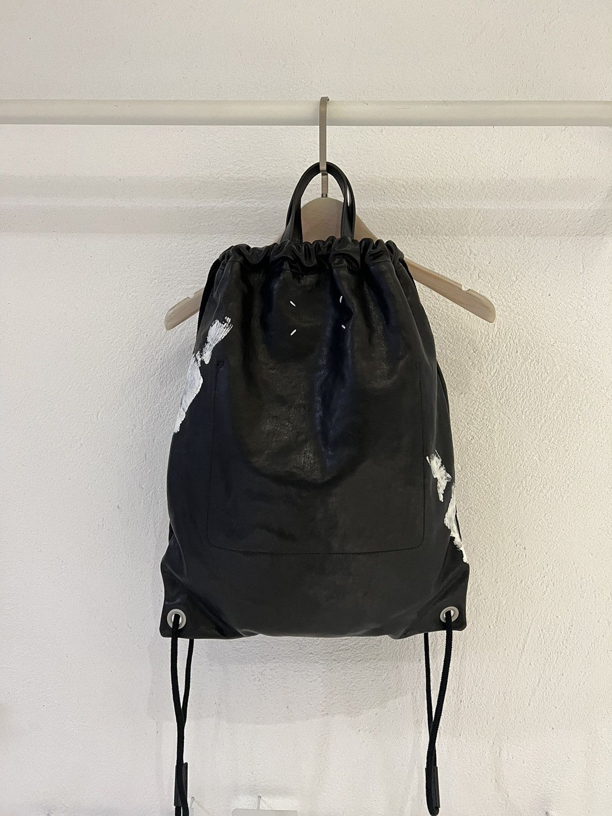 Maison Margiela Margiela leather hand paint backpack Size ONE SIZE - 2 Thumbnail