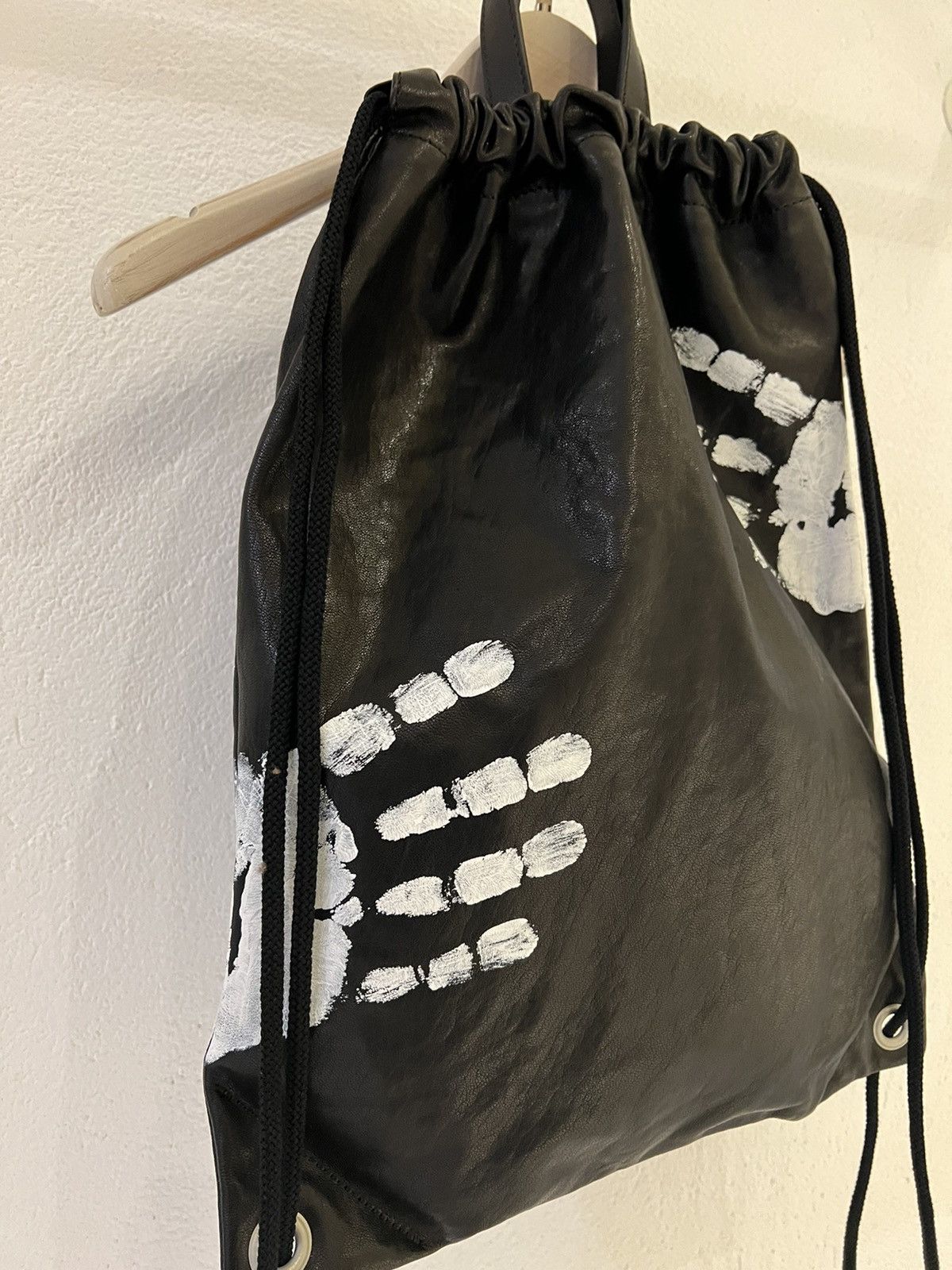 Maison Margiela Margiela leather hand paint backpack Size ONE SIZE - 4 Thumbnail
