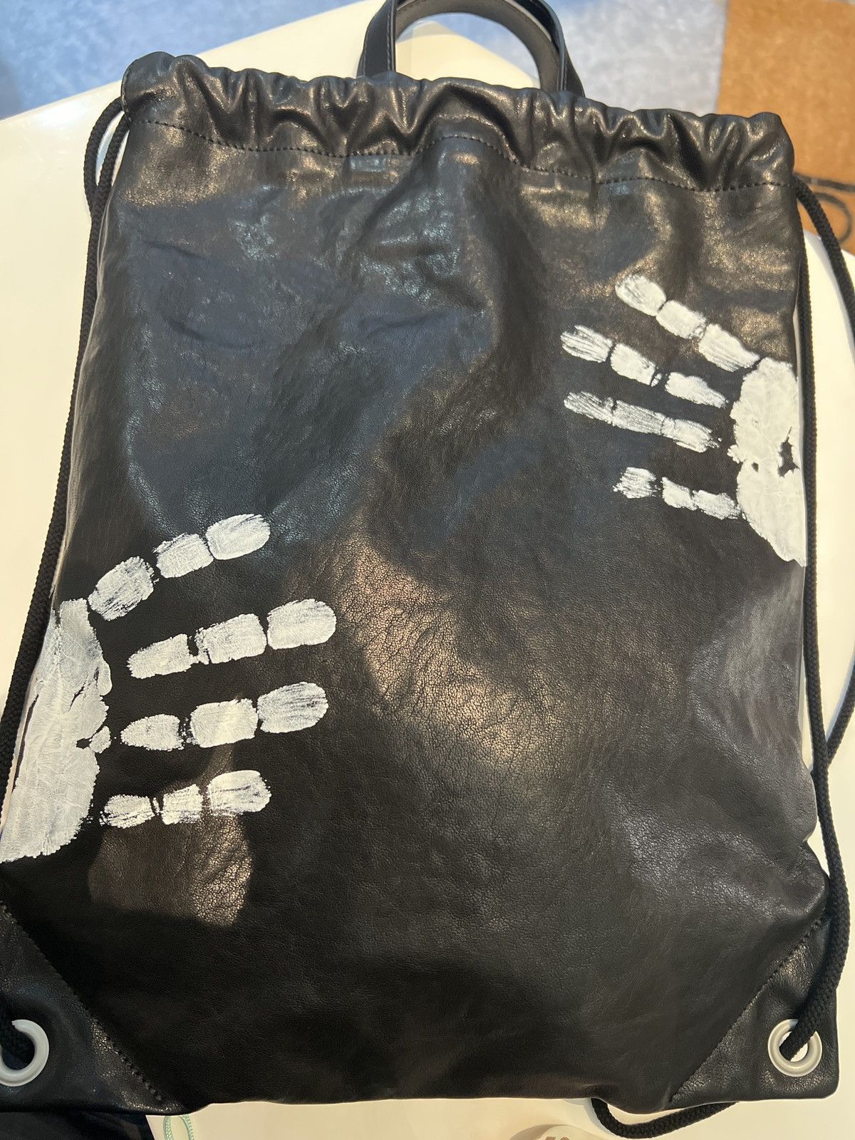 Maison Margiela Margiela leather hand paint backpack Size ONE SIZE - 5 Thumbnail
