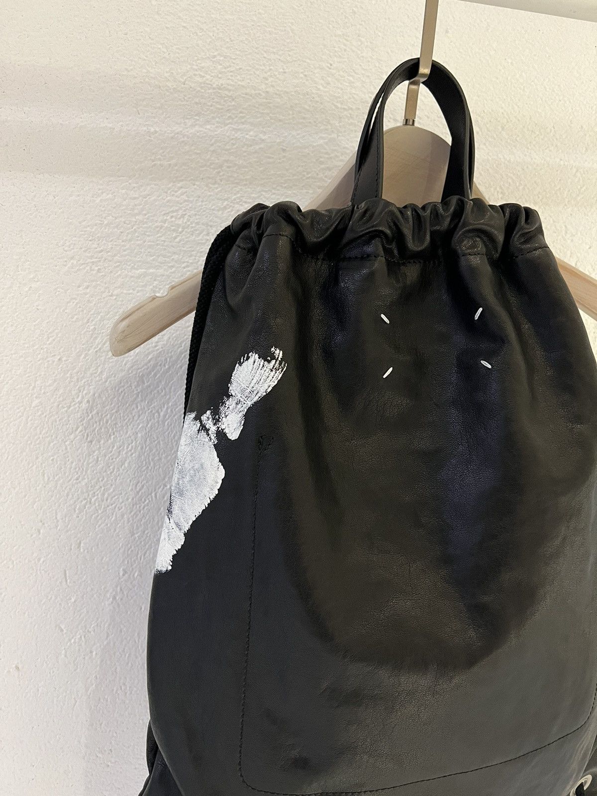 Maison Margiela Margiela leather hand paint backpack Size ONE SIZE - 3 Thumbnail