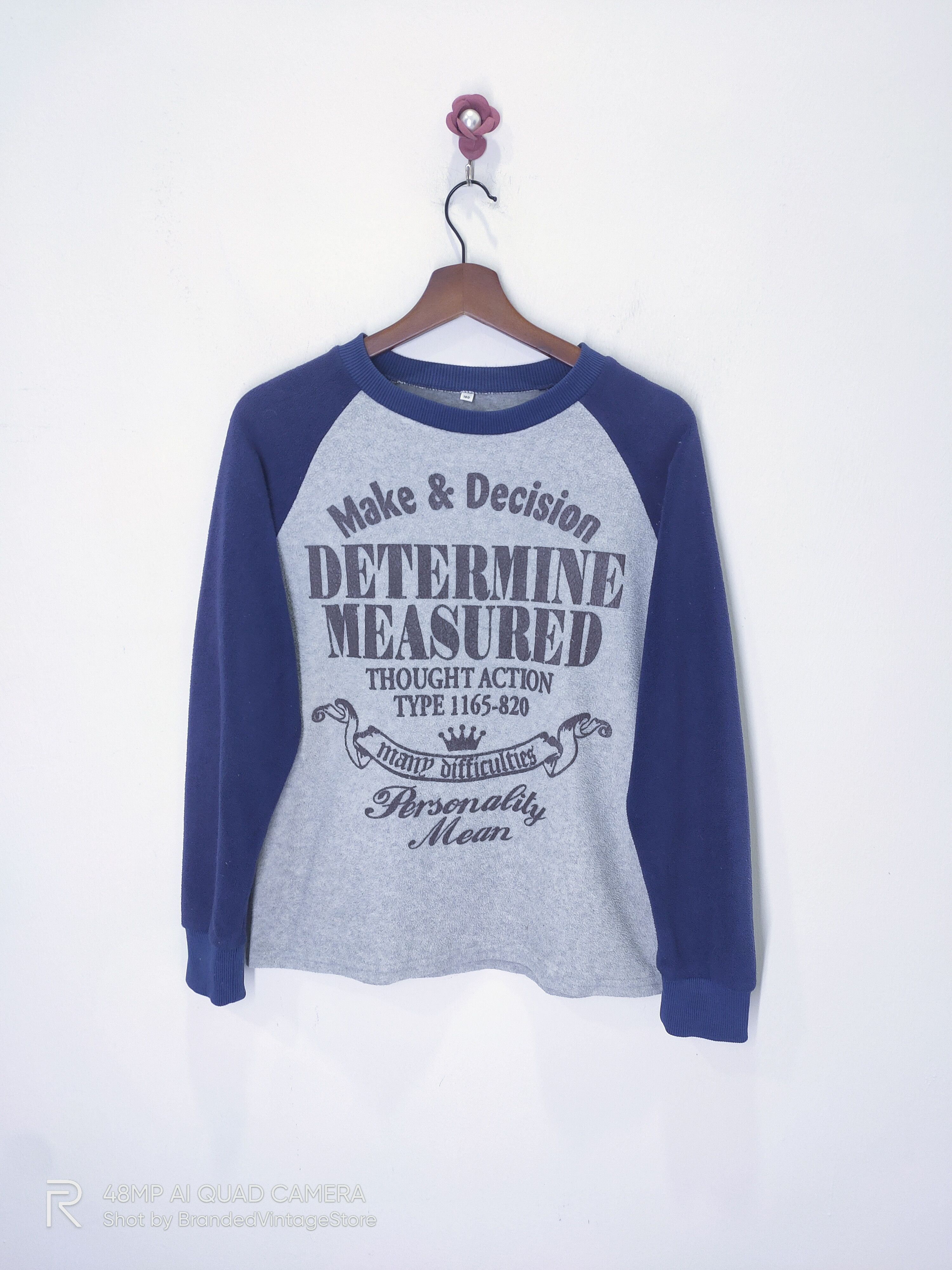 Vintage Fleece Leather Graphic Sweatshirt LongSleeve Tshirt