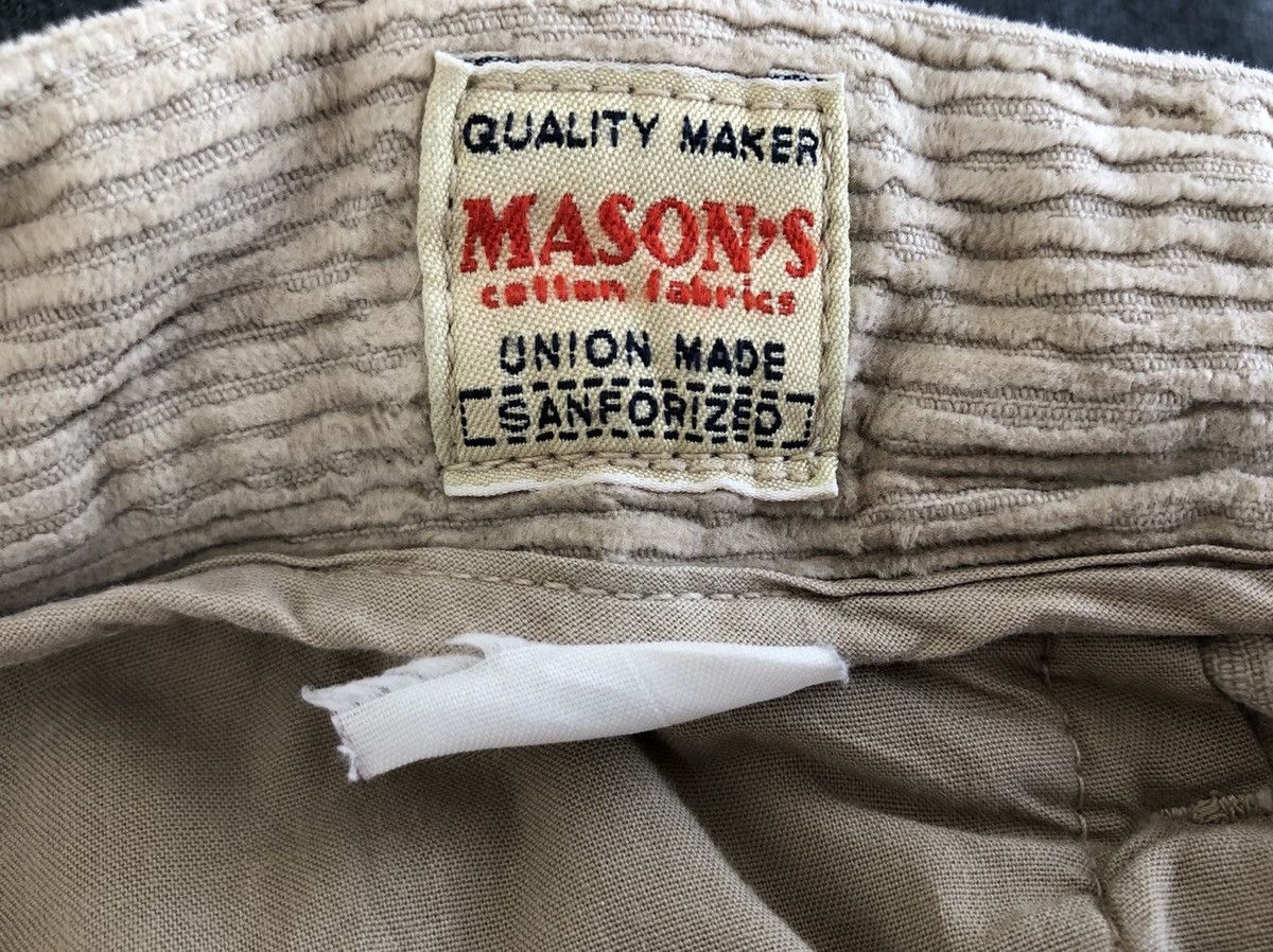 Mason's Union Made Sanforized 8 Pocket Corduroy Cargo Trouser Pant Size US 34 / EU 50 - 12 Thumbnail