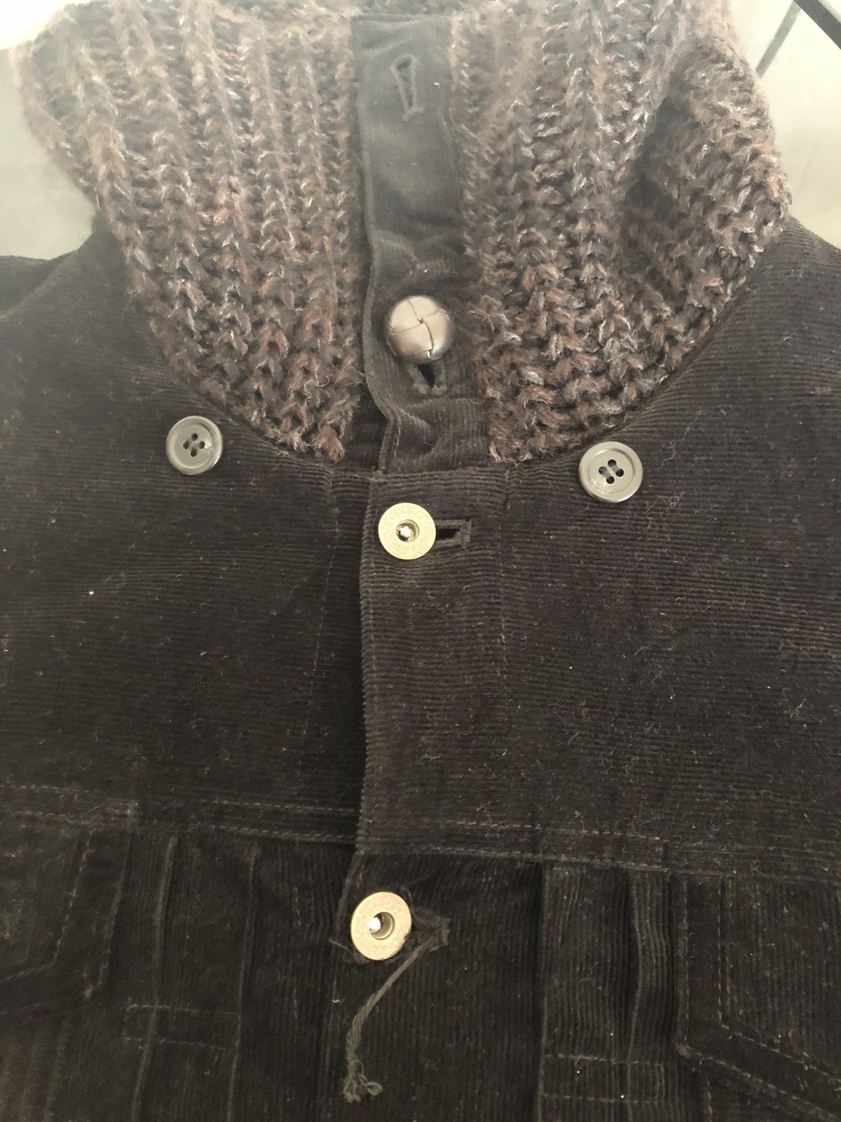 SHAREEF Shapel Japan High Neck Black Corduroy Trucker Jacket Size US M / EU 48-50 / 2 - 20 Thumbnail