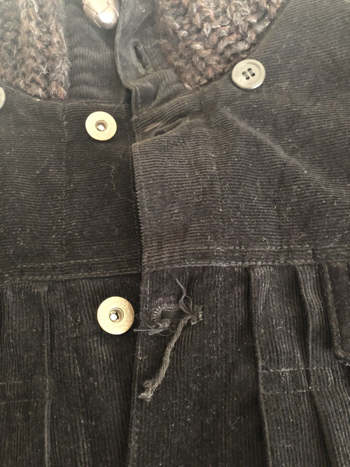 SHAREEF Shapel Japan High Neck Black Corduroy Trucker Jacket Size US M / EU 48-50 / 2 - 18 Thumbnail