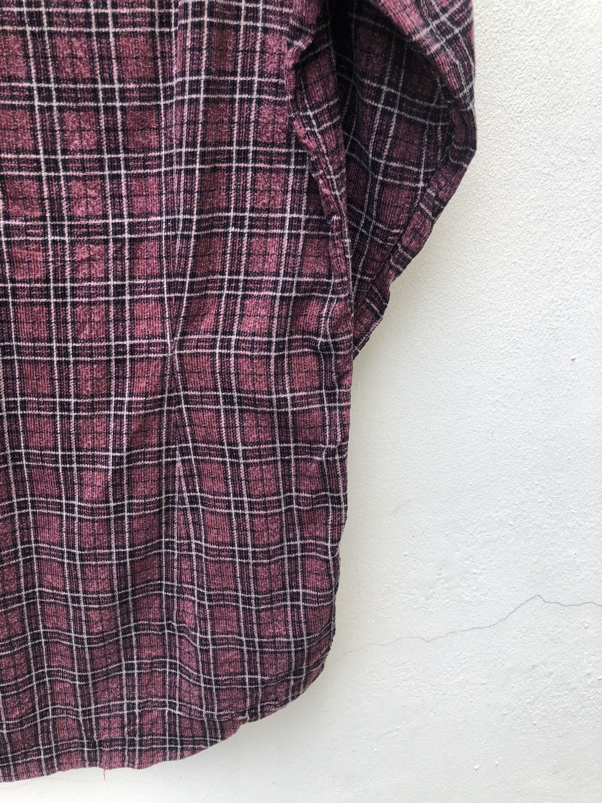 Fiorucci Fiorucci Men Italy Checkered Oversize Corduroy Shirt Size US M / EU 48-50 / 2 - 9 Thumbnail