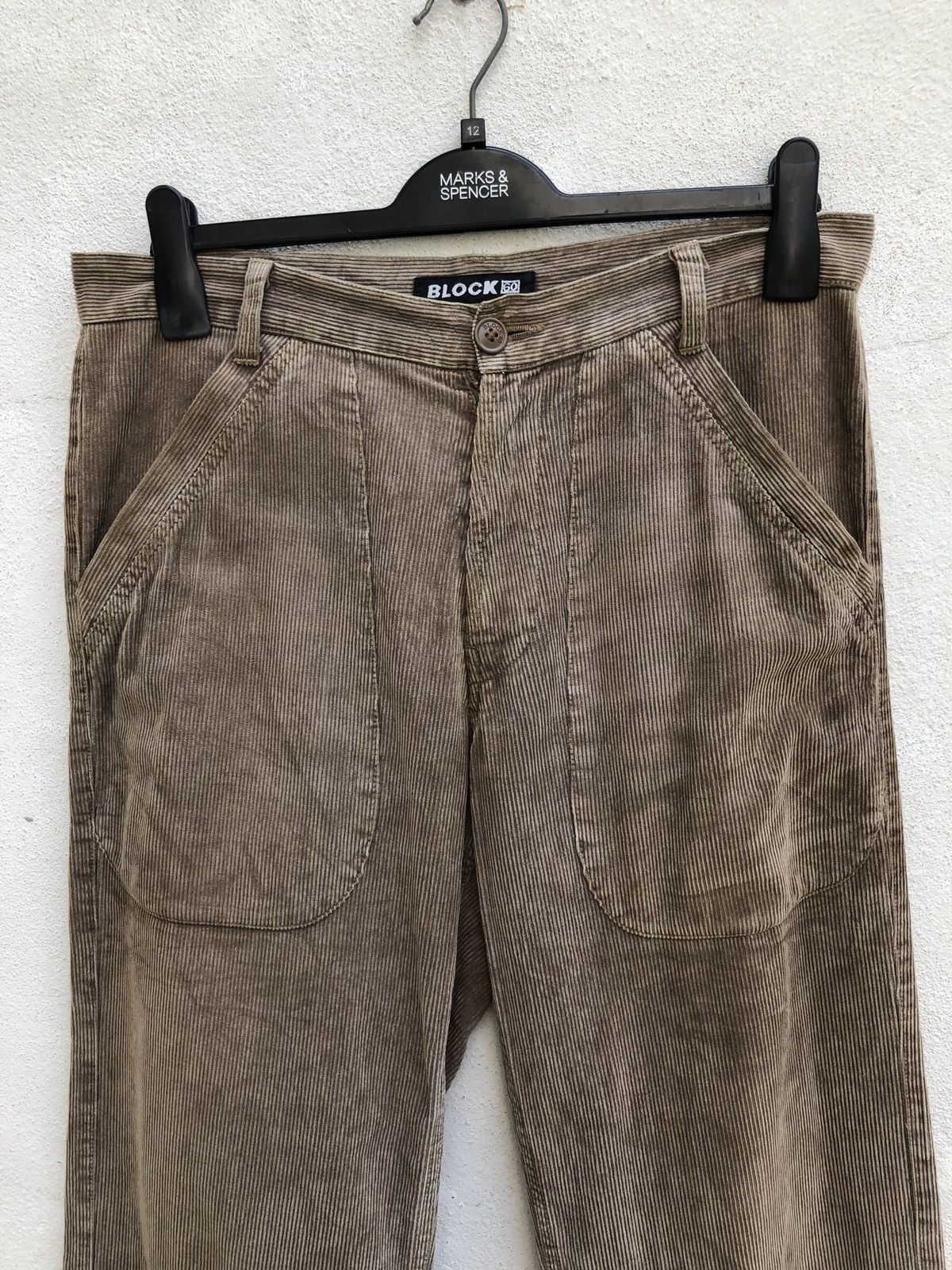 Vintage Block 60 Made in Italy Corduroy Fatigue Trouser Pant Size US 32 / EU 48 - 2 Thumbnail