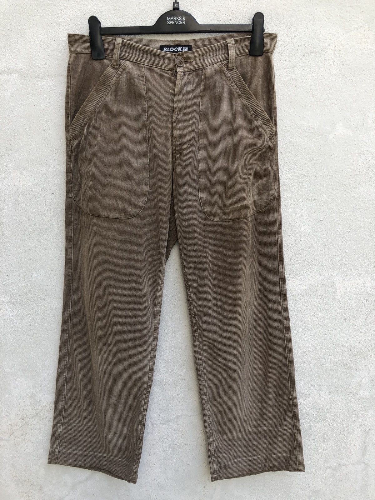 Vintage Block 60 Made in Italy Corduroy Fatigue Trouser Pant Size US 32 / EU 48 - 1 Thumbnail