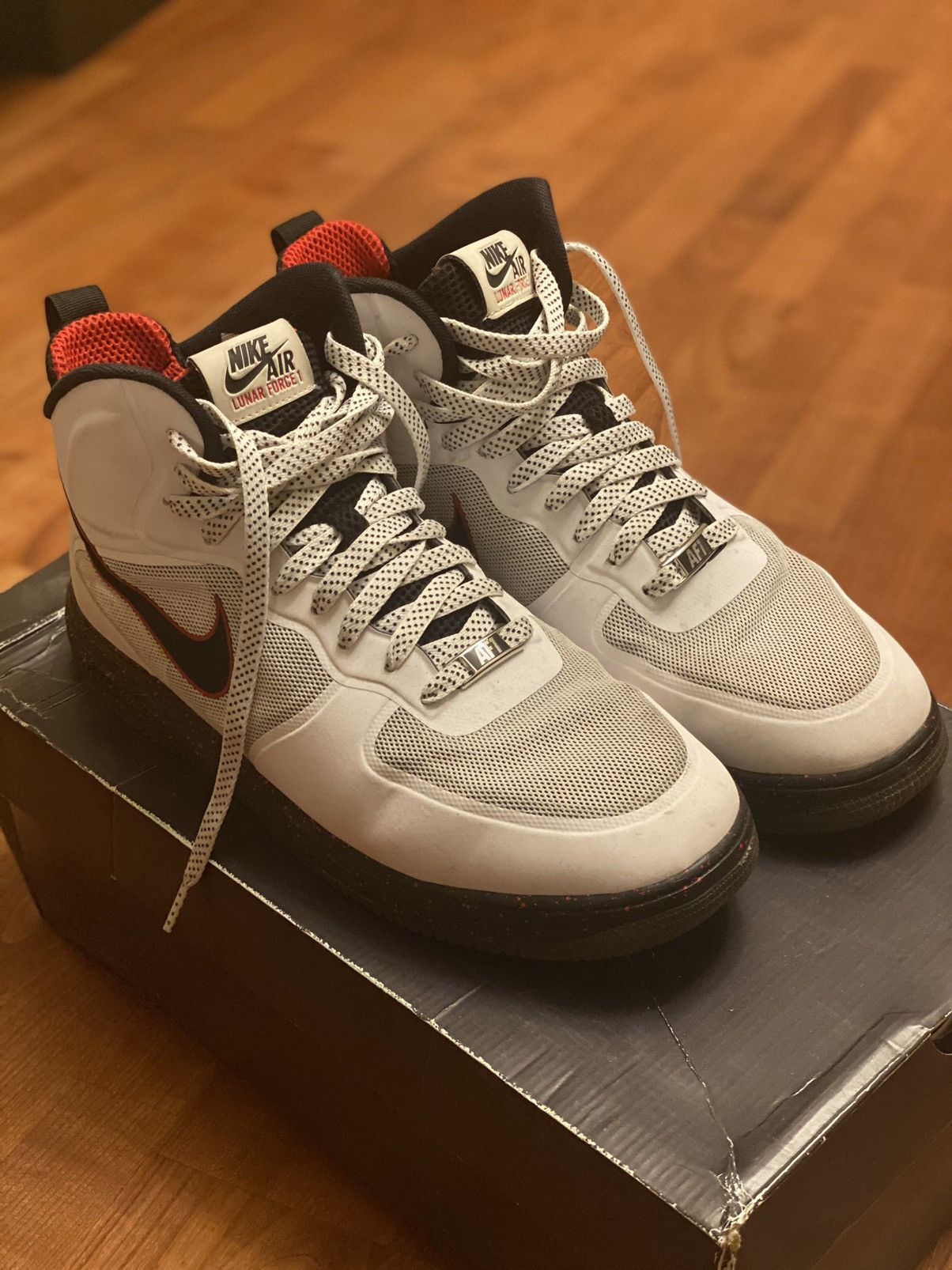 Nike × Vintage Lunar Force 1 Fuse White Black Size US 10.5 / EU 43-44 - 5 Thumbnail