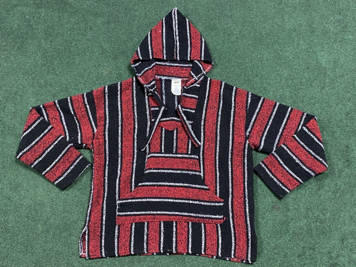Streetwear Baja Mexican Blanket Hoodie Grailed