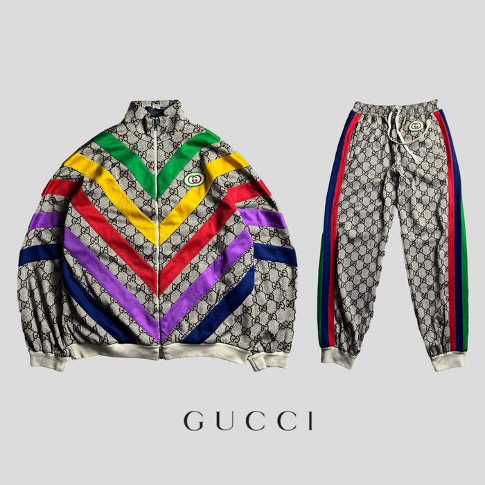 Gucci best sale rainbow tracksuit