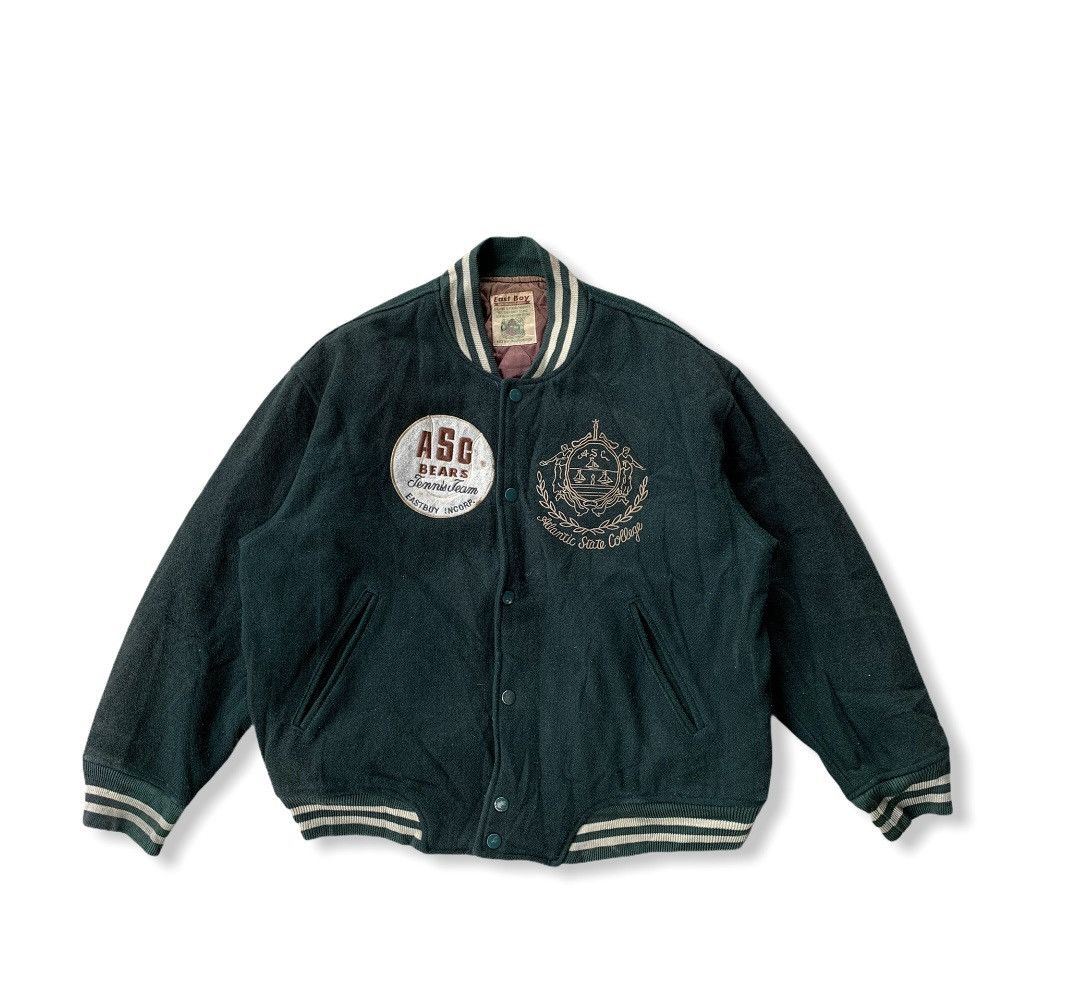 Vintage Vtg 80s Atlantic State College Tennis Team Varsity Jacket Size US L / EU 52-54 / 3 - 2 Thumbnail