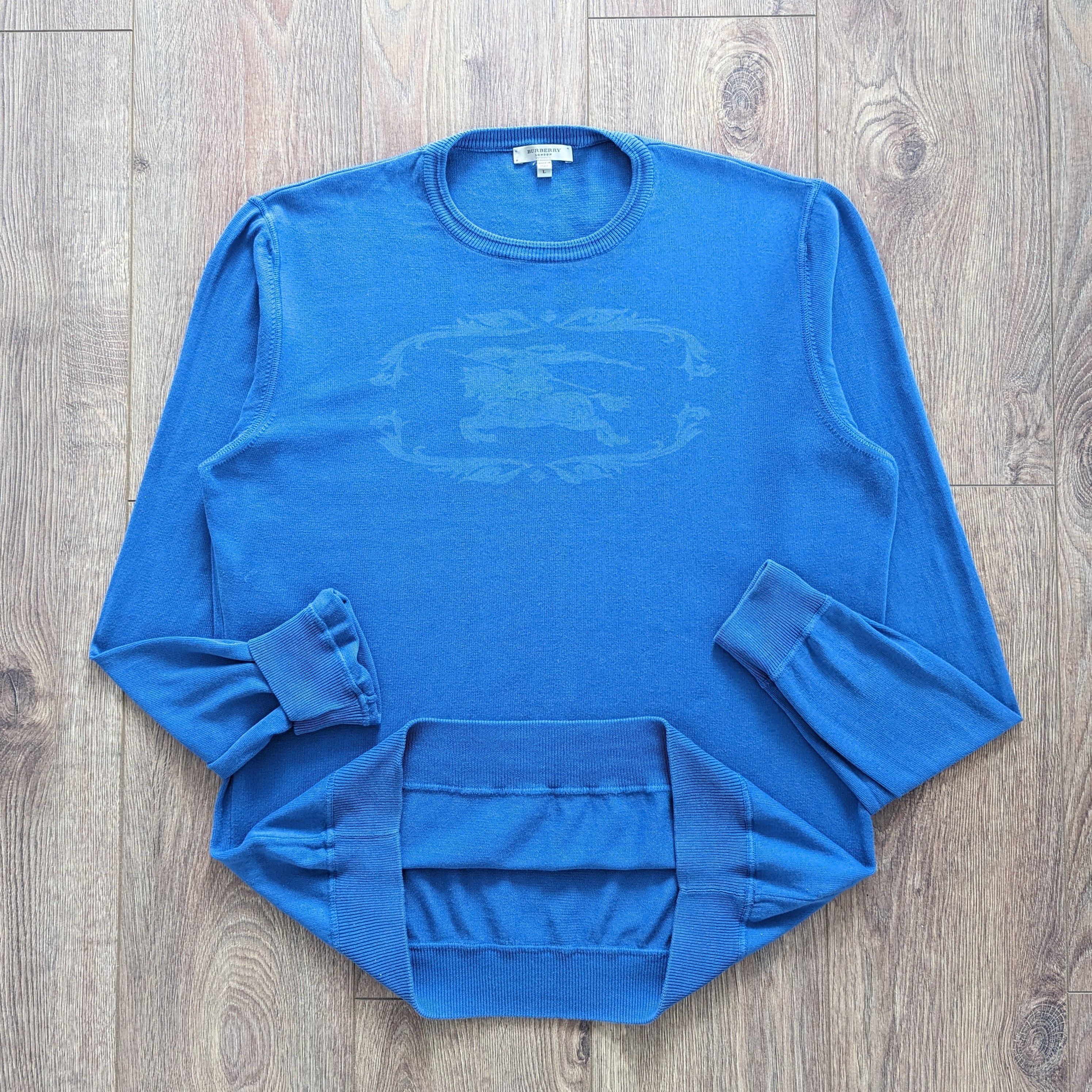 Burberry BURBERRY London Big Logo Long Sleeve Sweater Made In Italy Size US L / EU 52-54 / 3 - 6 Thumbnail