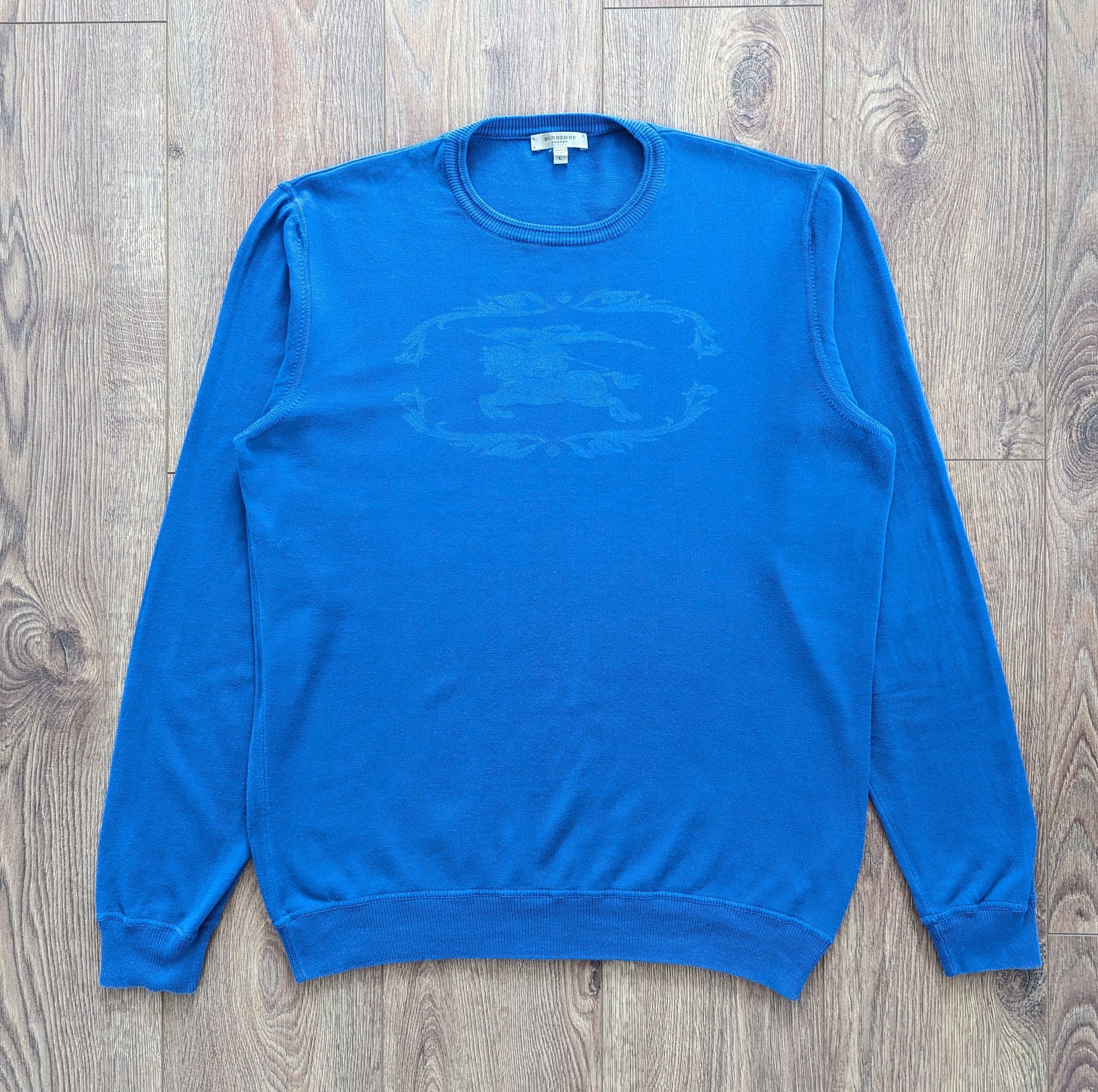 Burberry BURBERRY London Big Logo Long Sleeve Sweater Made In Italy Size US L / EU 52-54 / 3 - 14 Thumbnail