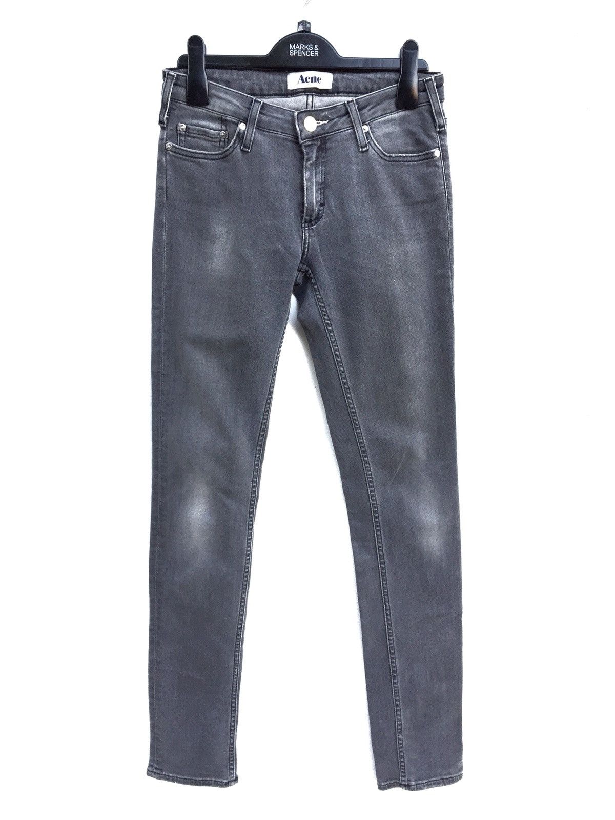 Acne Studios Acne Studios Grey Distressed Skinny Jeans Punk Rock Grunge Size US 28 / EU 44 - 1 Thumbnail
