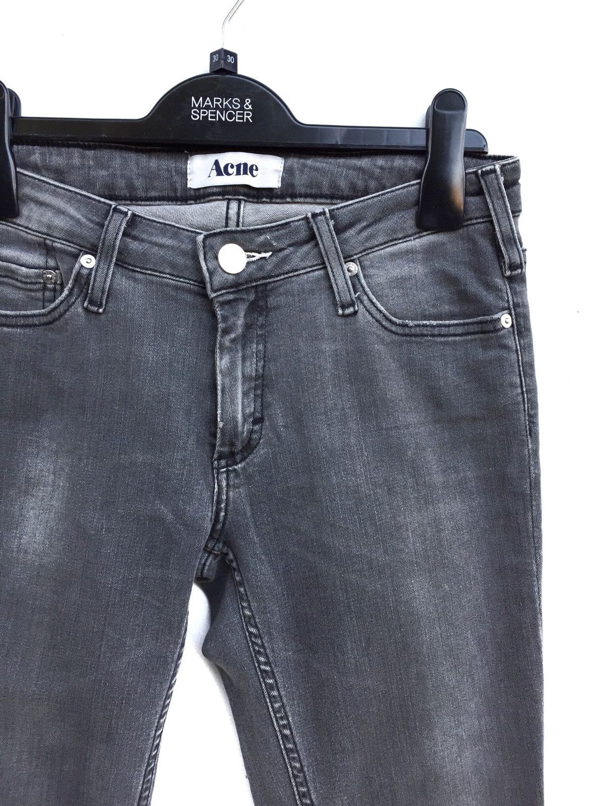 Acne Studios Acne Studios Grey Distressed Skinny Jeans Punk Rock Grunge Size US 28 / EU 44 - 4 Thumbnail