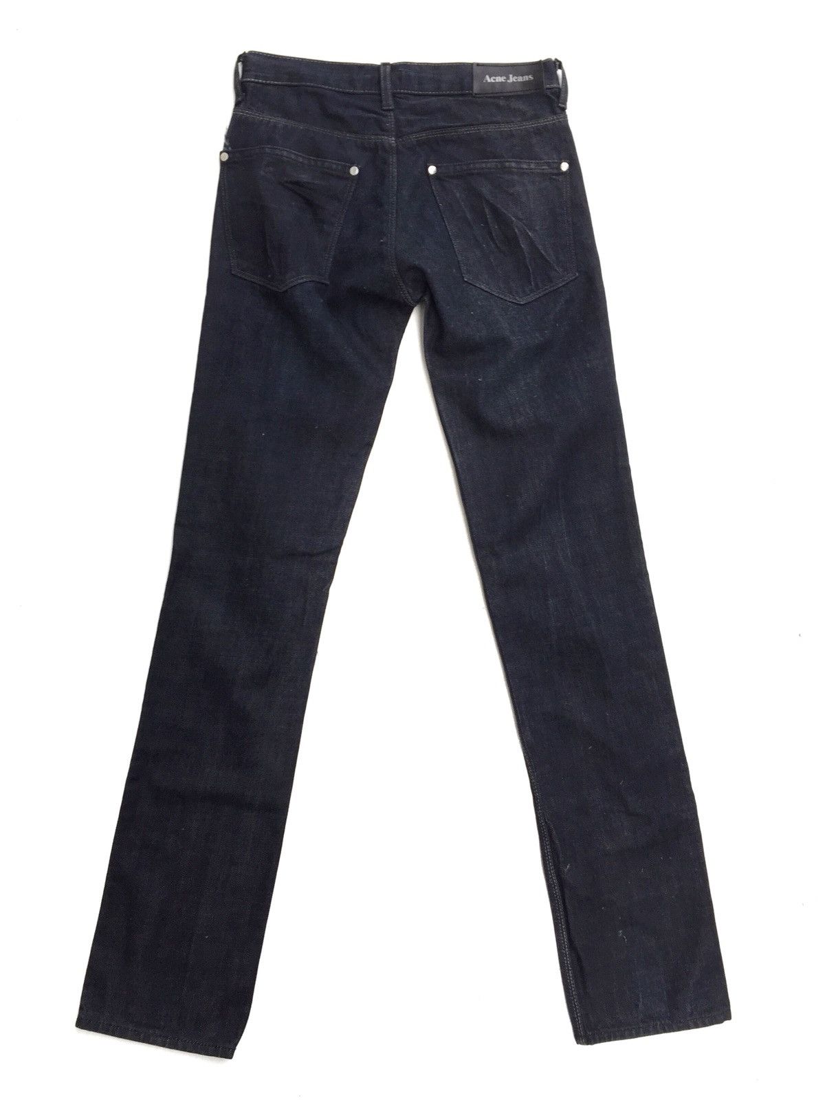 Acne Studios Acne Studios Navy Blue Slim Fit Straight Cut Size US 27 - 2 Thumbnail