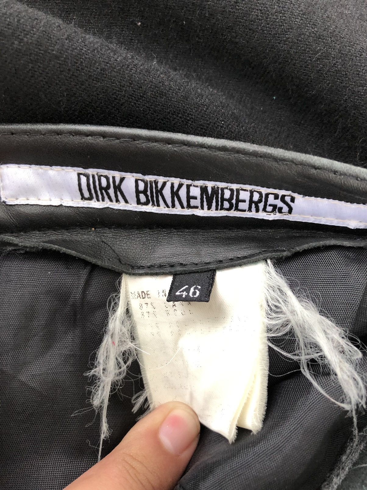 Dirk Bikkembergs Wool Leather Pants Size US 30 / EU 46 - 5 Thumbnail