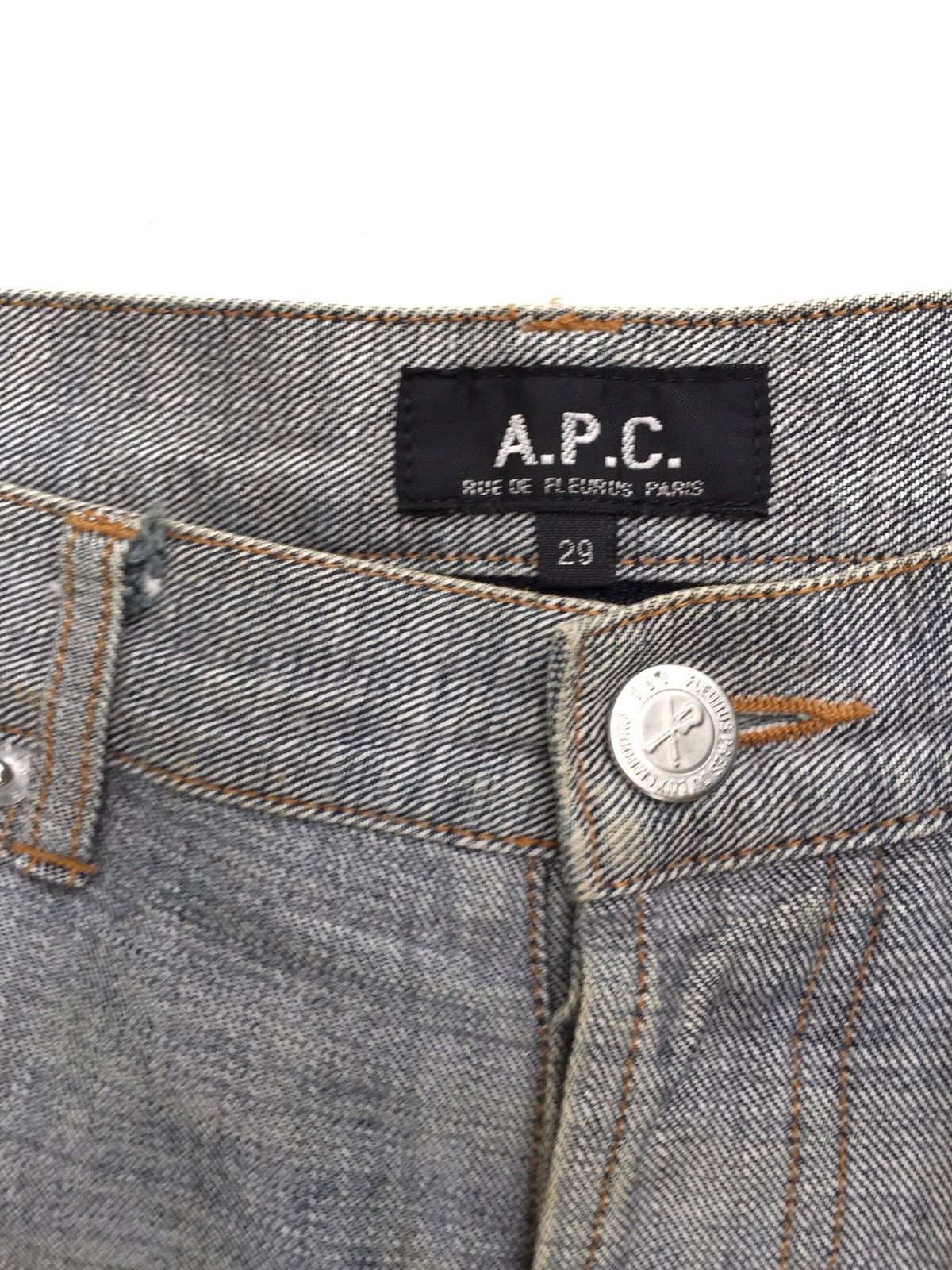 A.P.C. × Designer A.P.C Rue De Fleurus Paris REVERSE Denim Jeans Size US 29 - 7 Thumbnail
