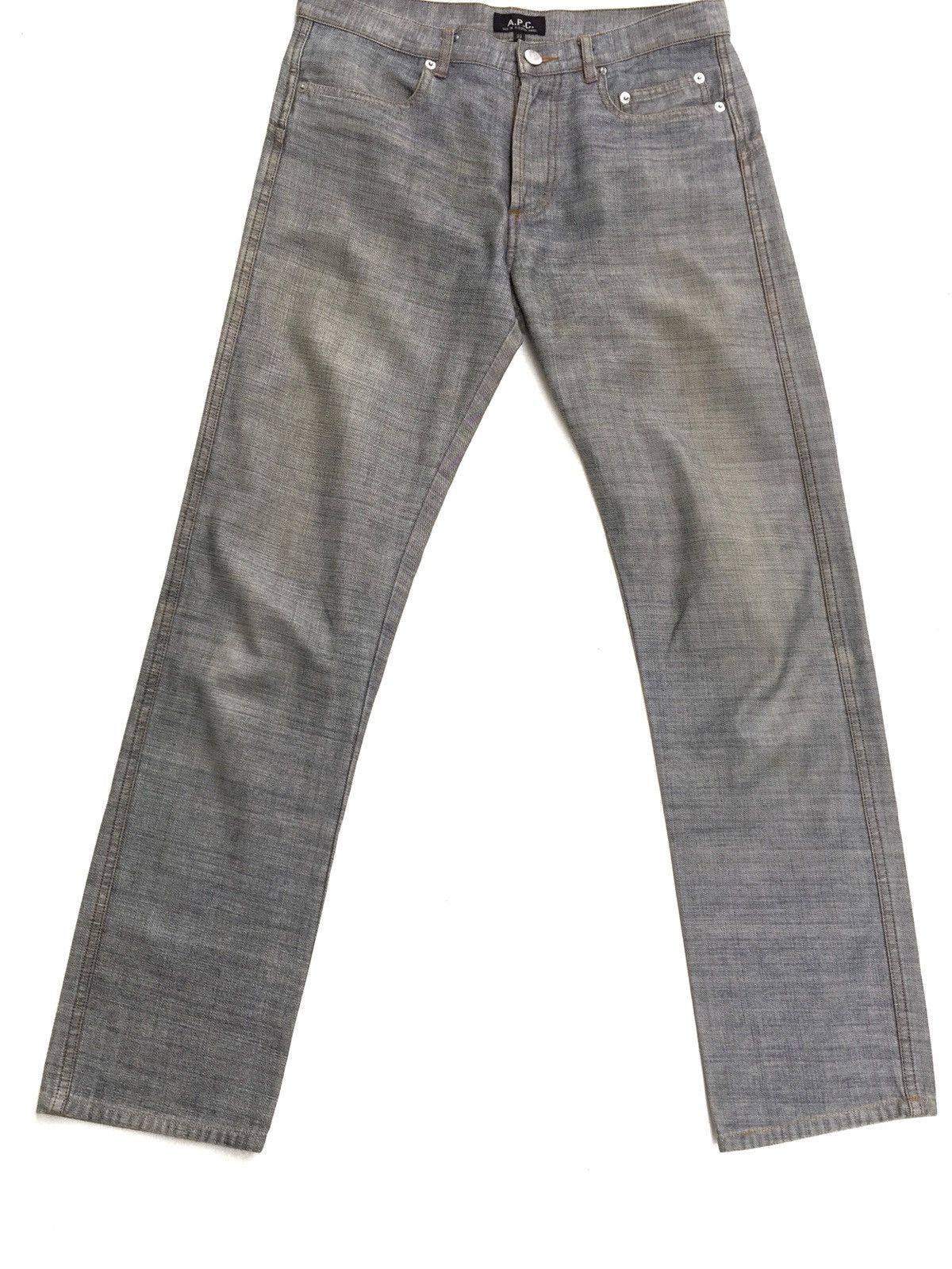 A.P.C. × Designer A.P.C Rue De Fleurus Paris REVERSE Denim Jeans Size US 29 - 5 Thumbnail