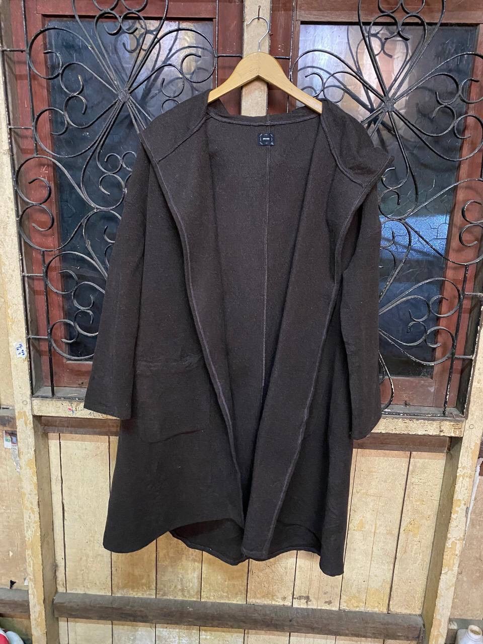 image of Phone Duster Maxi Long Cloaks Made In Japan in Brown, Men's (Size Large)