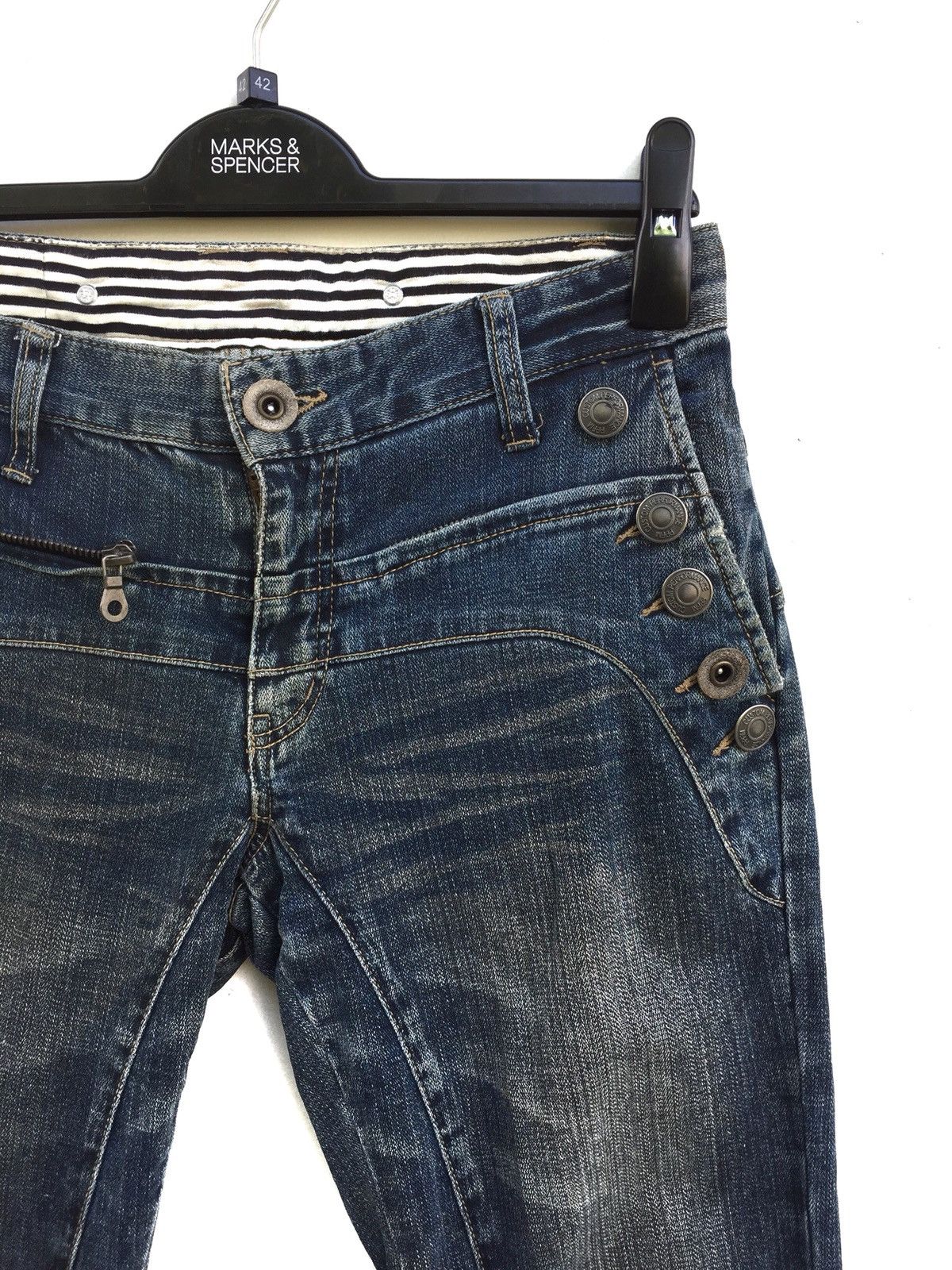 Japanese Brand × PPFM Japanese Brand PPFM Rebuild Zipper Jeans Punk Bondage style Size US 28 / EU 44 - 3 Thumbnail